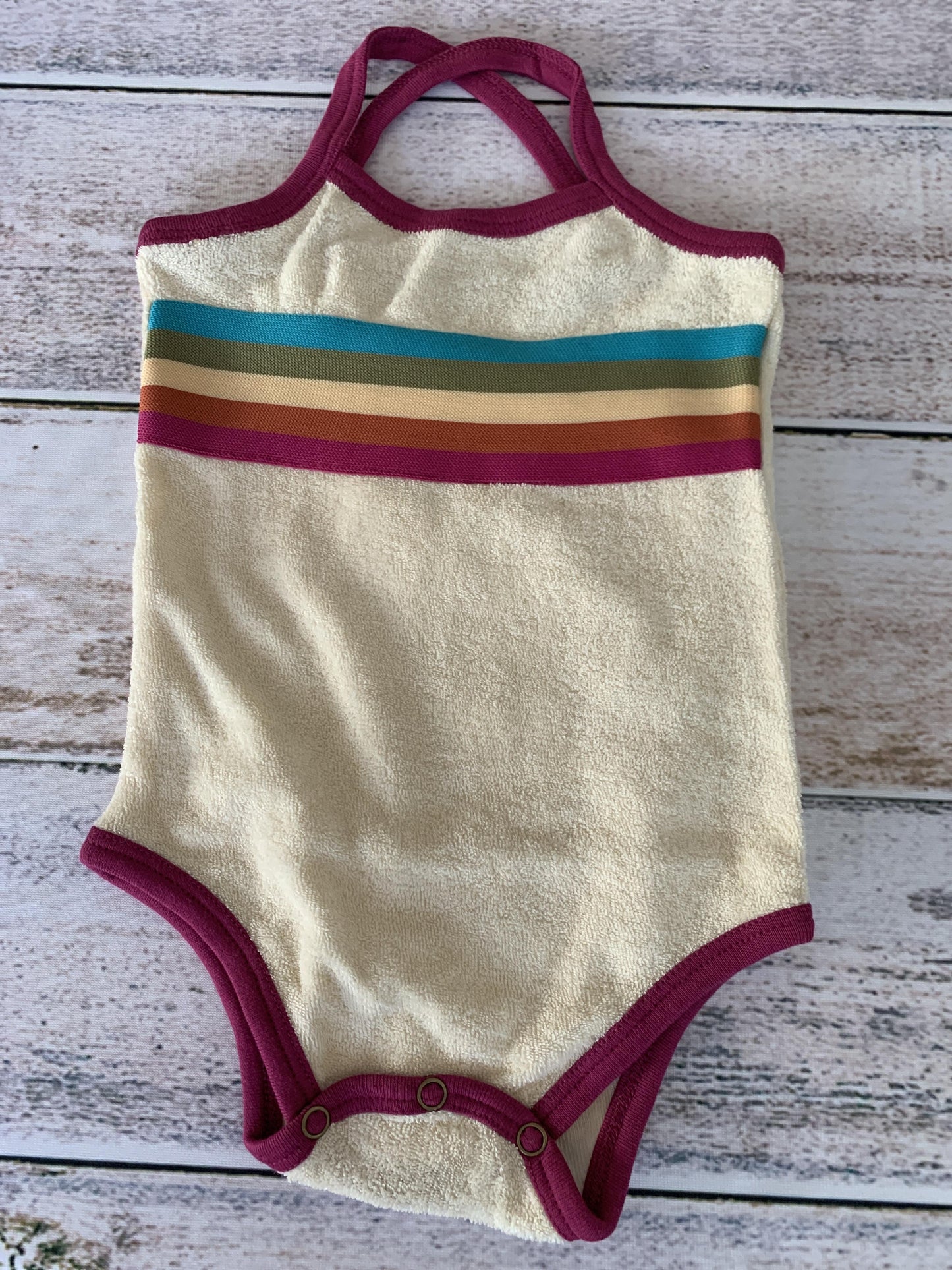 L’oved Baby Girls cream | Rainbow Romper Size: 18-24 months cream | Rainbow