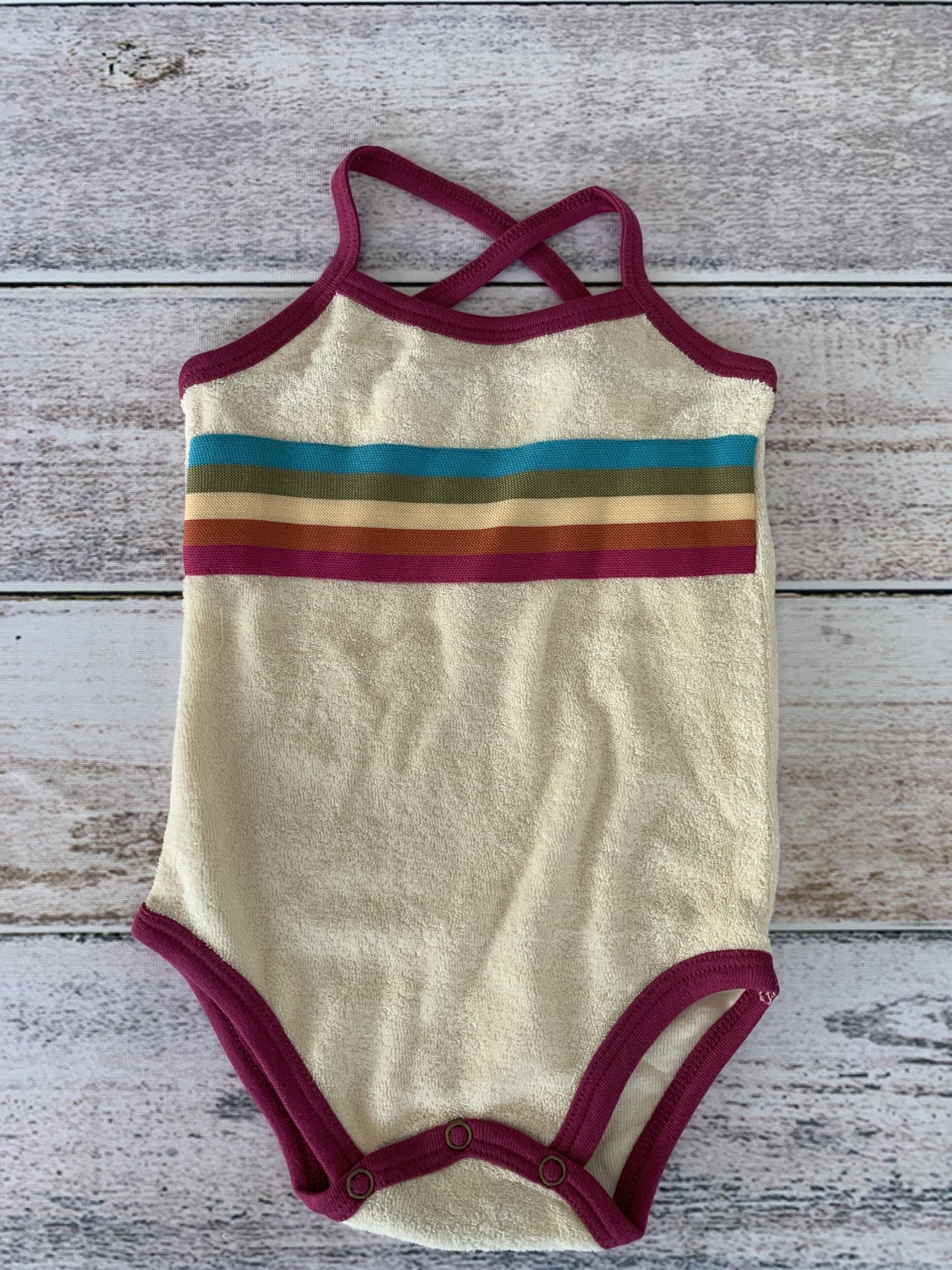 L’oved Baby Girls cream | Rainbow Romper Size: 12-18 months cream | Rainbow