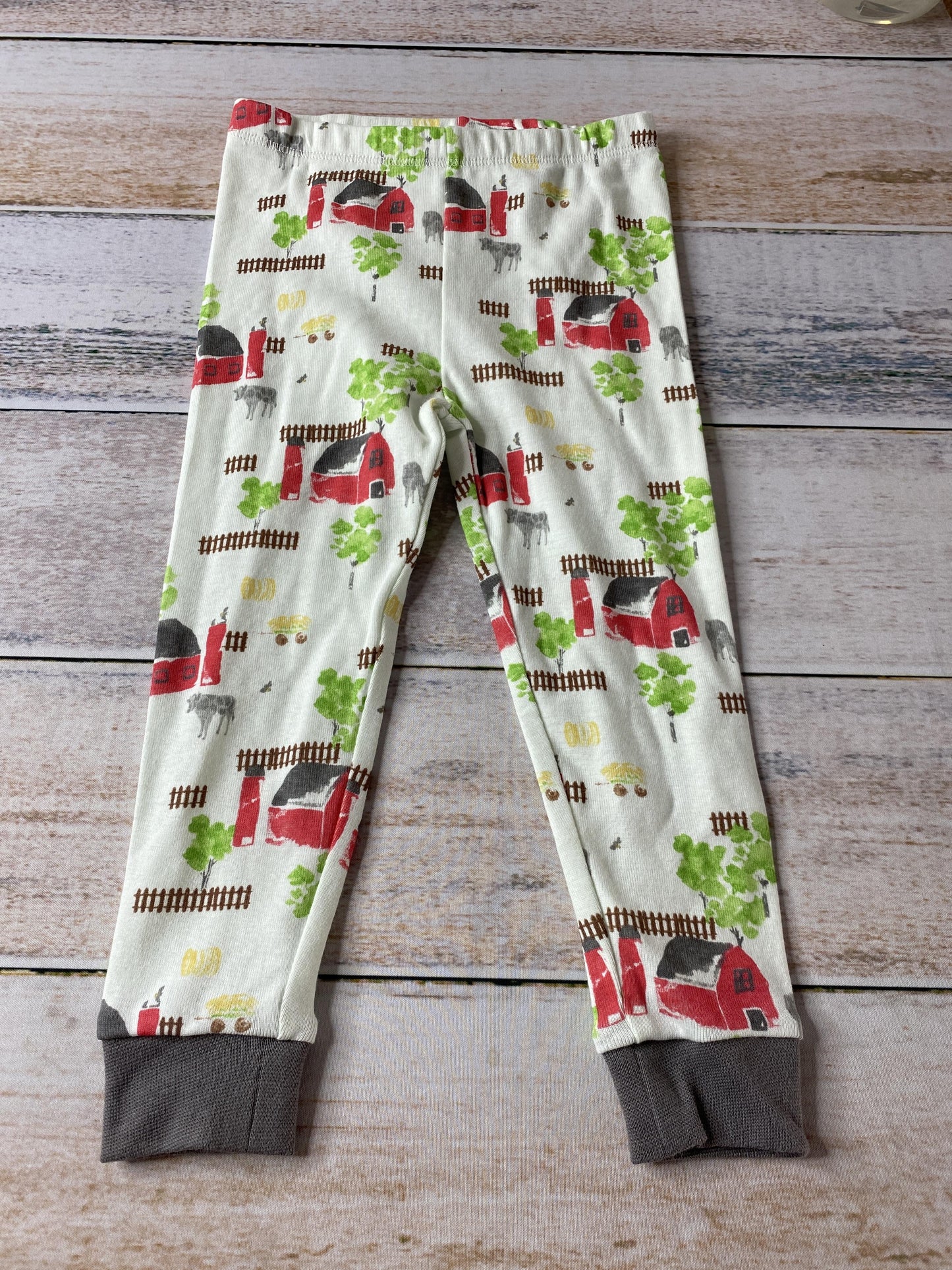 Burt's Bees Unisex cream | Red | green Pajamas Size: 2T cream | Red | green