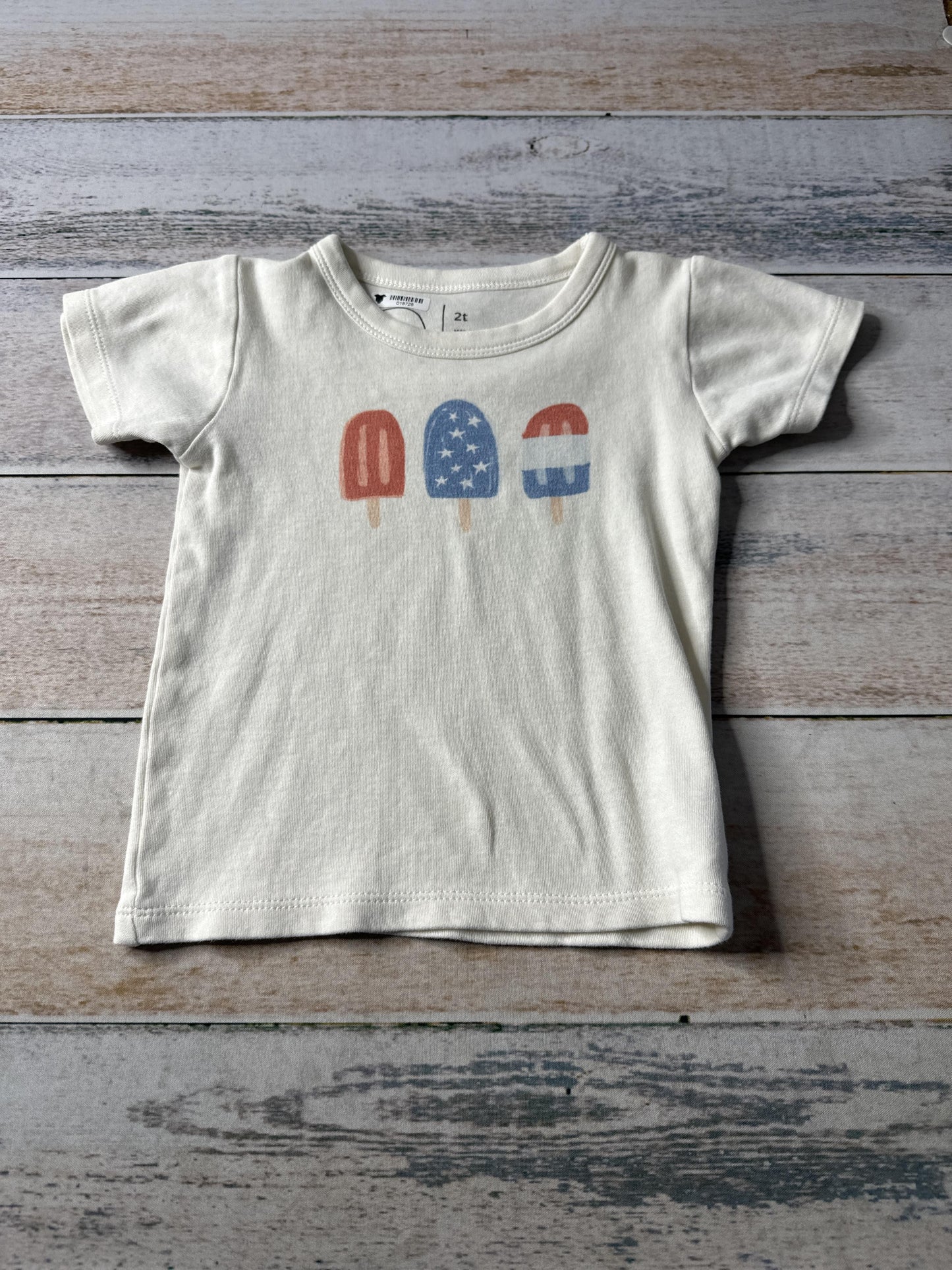 Finn + Emma Unisex cream | Red | White | Blue T-Shirt Size: 2T cream | Red | White | Blue