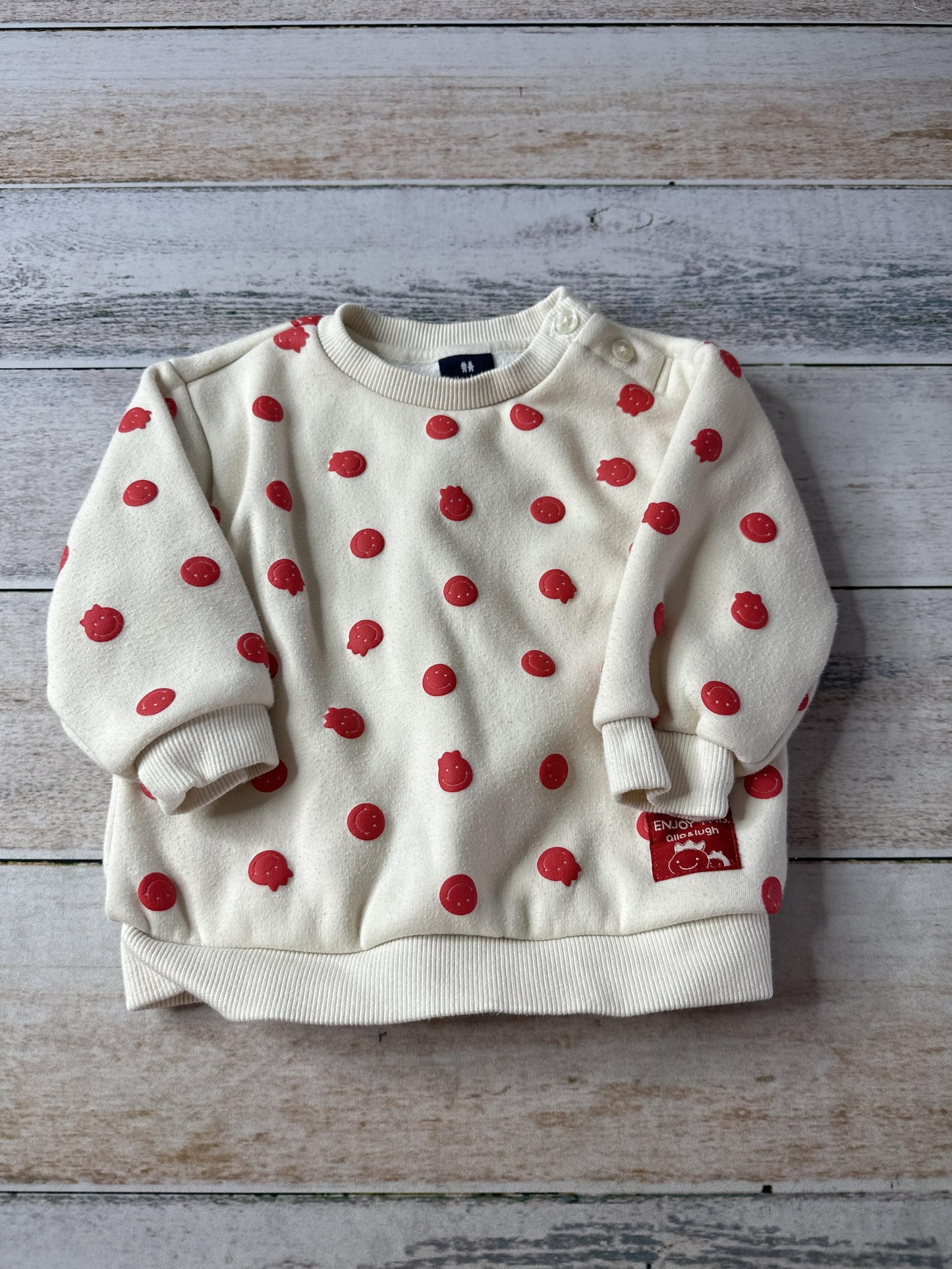 Allo & Lugh Girls cream | Red Sweater Size: 12 months cream | Red
