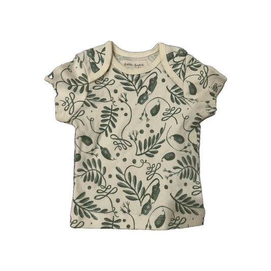 Little Lentil Unisex cream | Sage T-Shirt Size: 9-12 Months cream | Sage