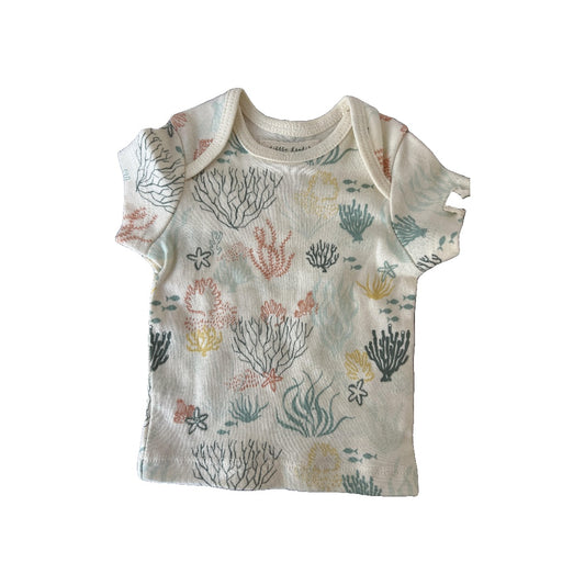 Little Lentil Unisex cream | Sea Animals Shirt Size: 9-12 Months cream | Sea Animals
