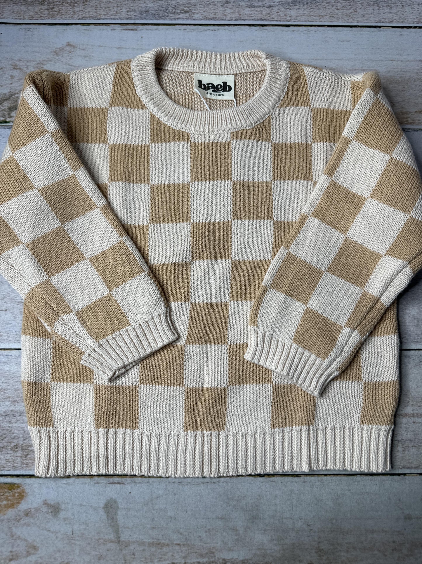 Baeb Basics Unisex cream | Tan Sweater Size: 2-3 Years cream | Tan