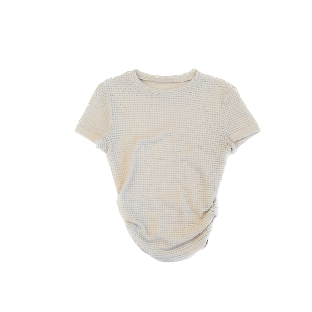 Unknown Girls Cream Short Sleeve Shirt Size: M* Cream