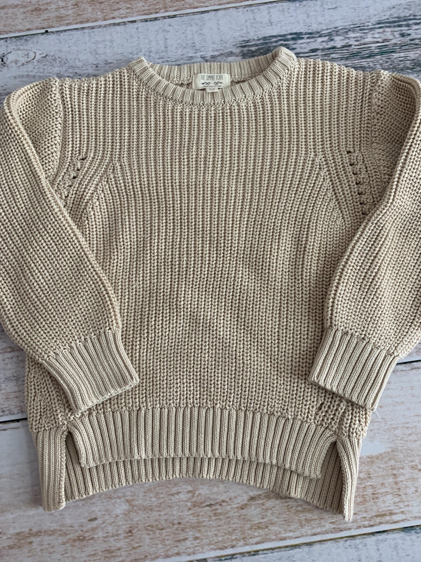 The Simple Folk Boys cream Sweater Size: 3T cream