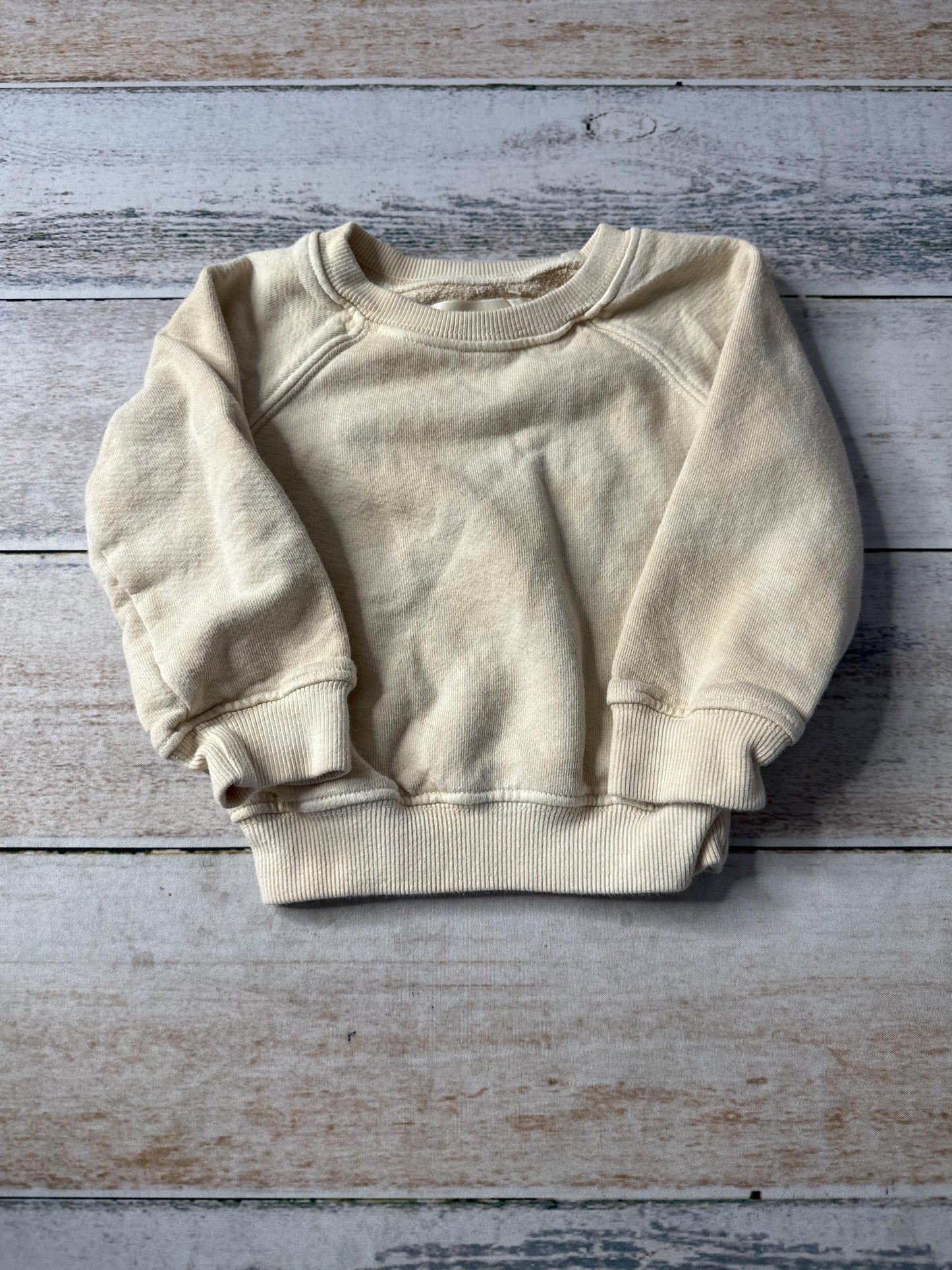 All the babies Unisex cream Sweatshirt Size: 6-12 months cream