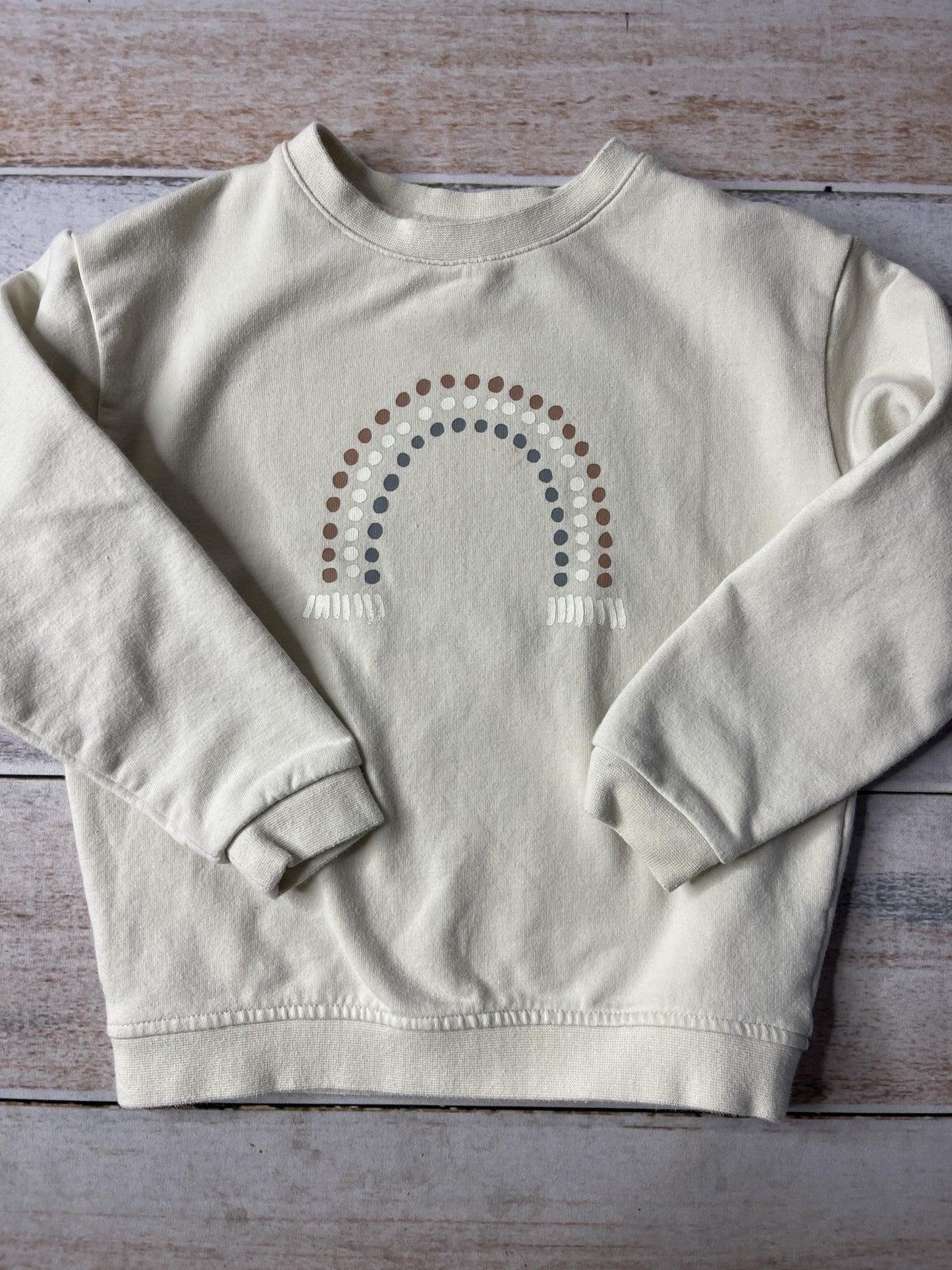 Quincy Mae Unisex cream Sweatshirt Size: 2-3 Years cream