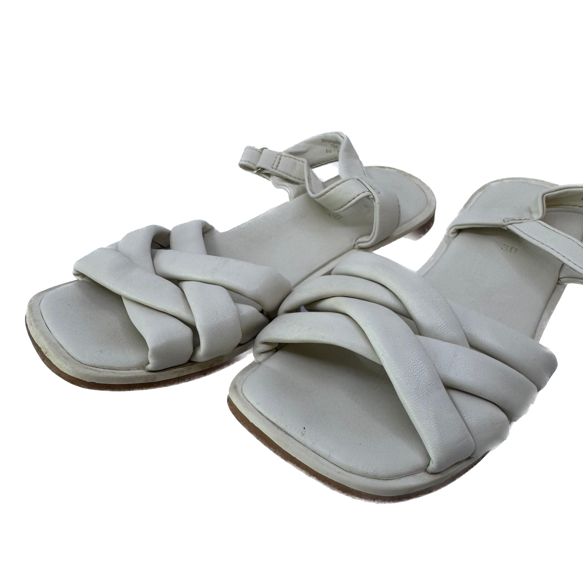 Zara Girls Cream Sandals Size: 30 (12.5 Youth) Cream