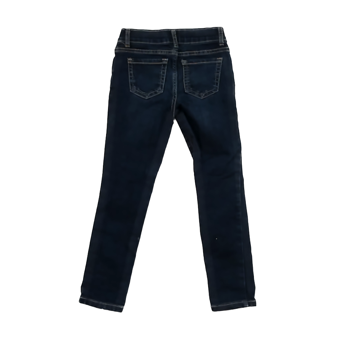 Children's Place Girls Dark Blue Denim Jeans Size: 6 Years Dark Blue Denim
