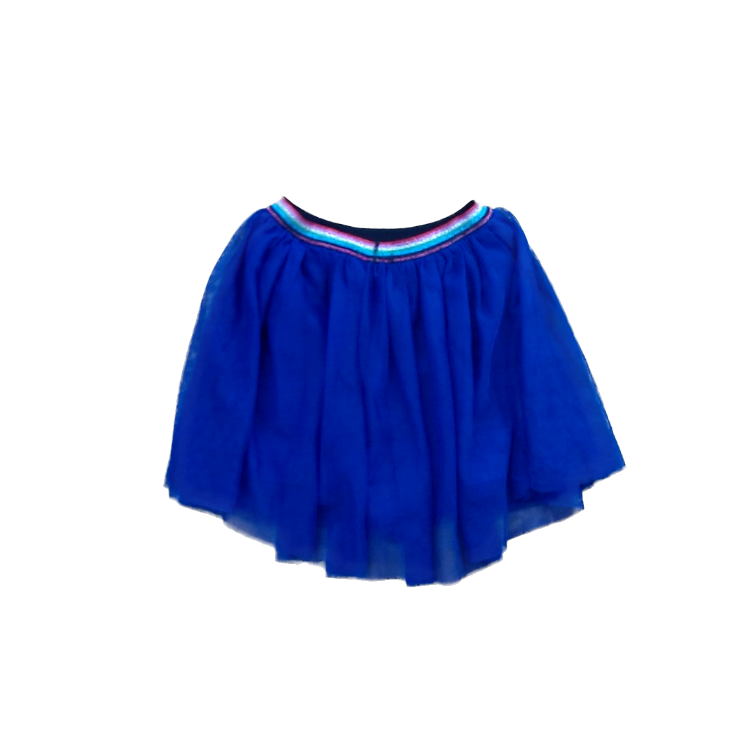 Rockets Of Awesome Girls Dark Blue | Rainbow Sparkly Waistband Skirt Size: 8 Years Dark Blue | Rainbow Sparkly Waistband