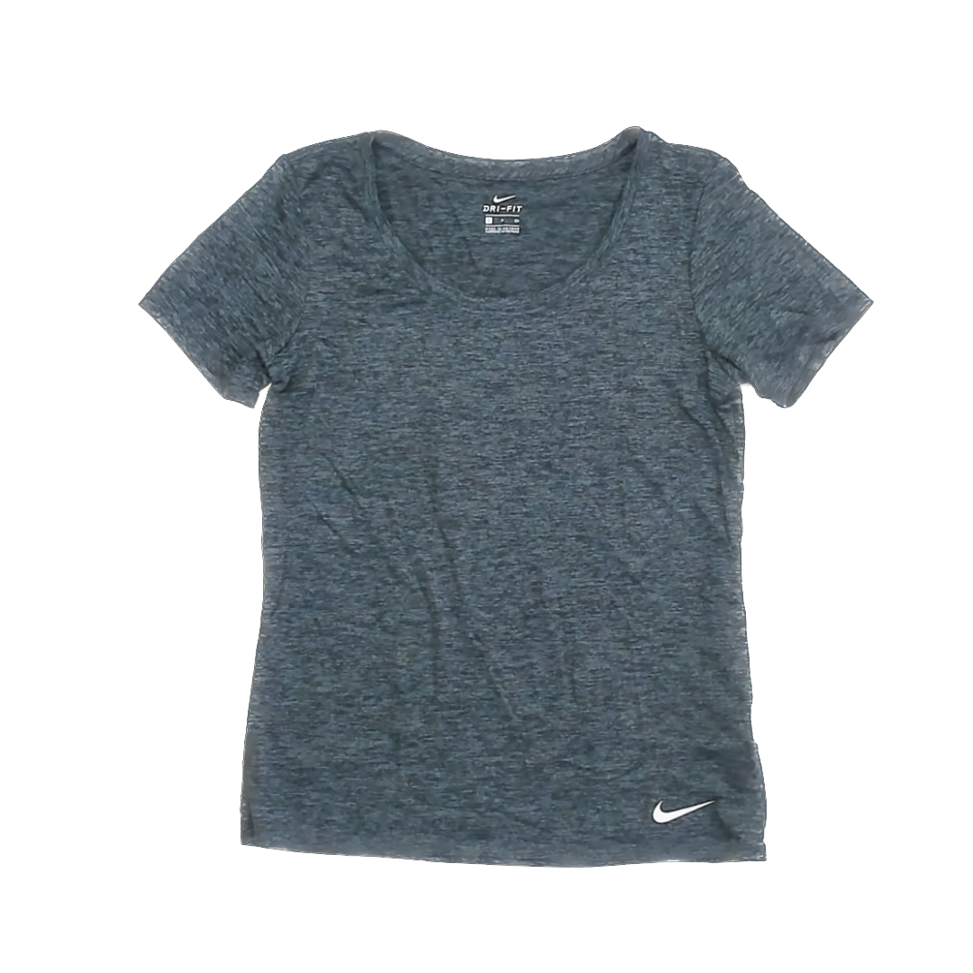 Nike Girls Dark Grey Athletic Top Size: Adult S Dark Grey