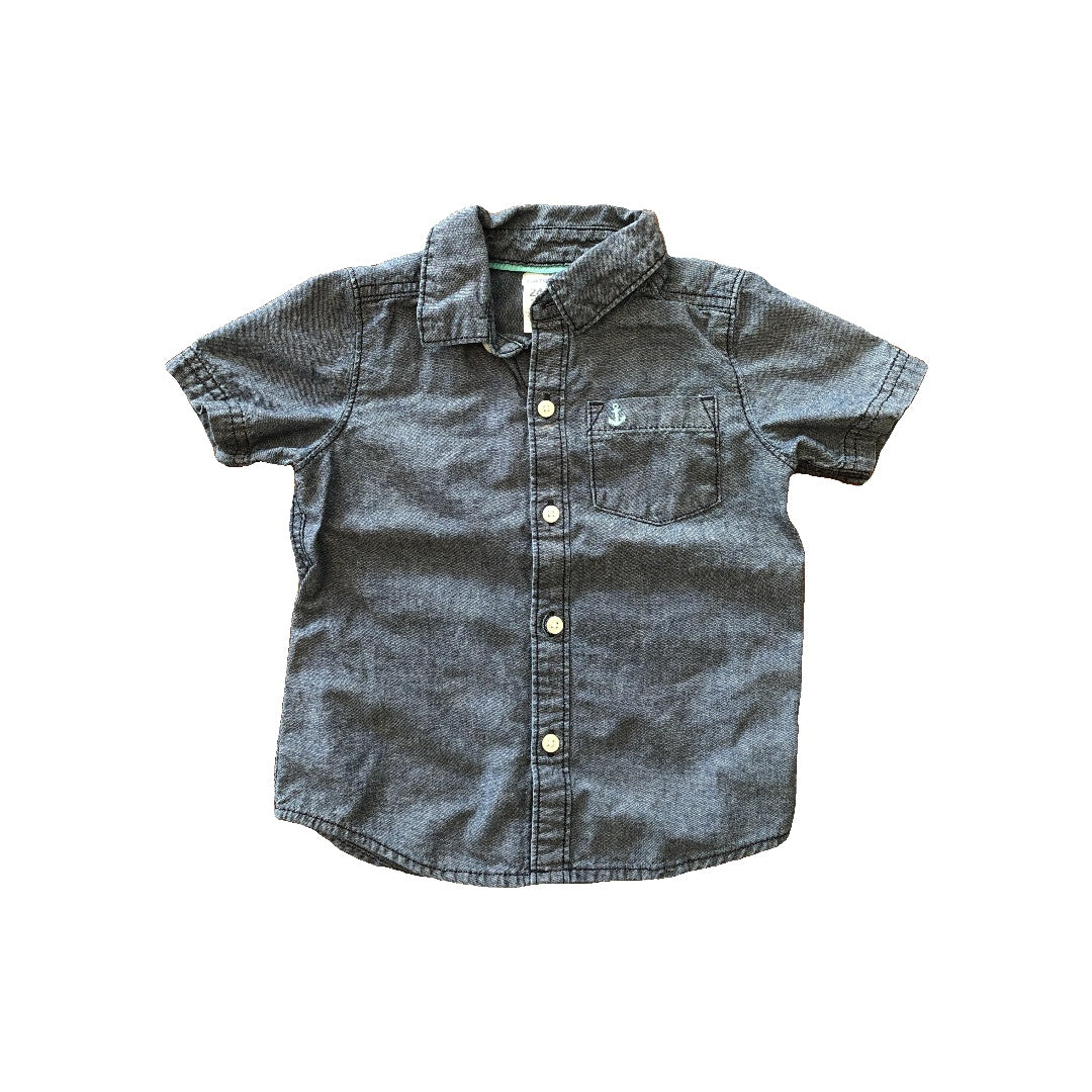 Carters Boys Denim | Blue | Chambray Button Down Short Sleeve Size: 2 years Denim | Blue | Chambray