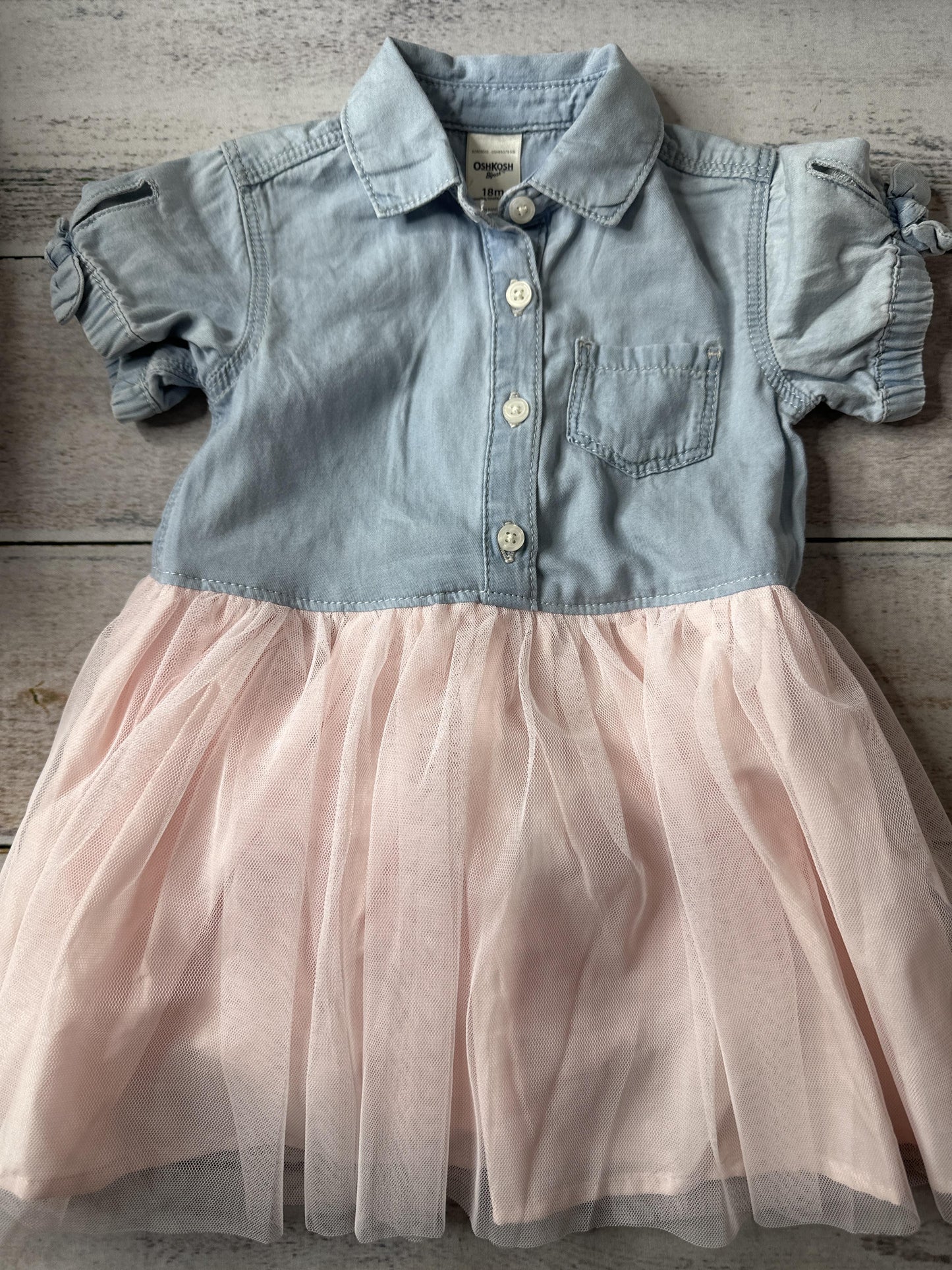 OshKosh Girls Denim | pink Dress Size: 18 months Denim | pink