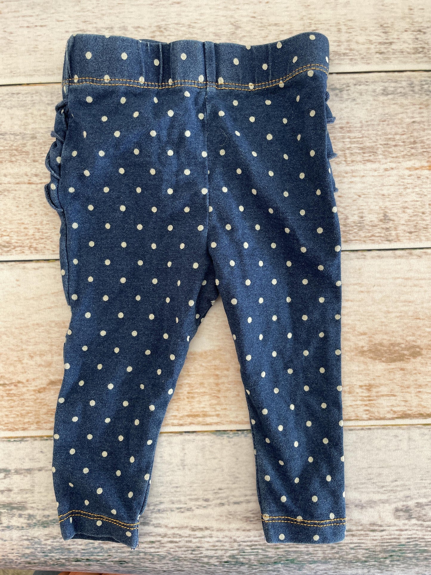 Cat & Jack Girls Denim | polka dot Pants Size: 3-6 months Denim | polka dot