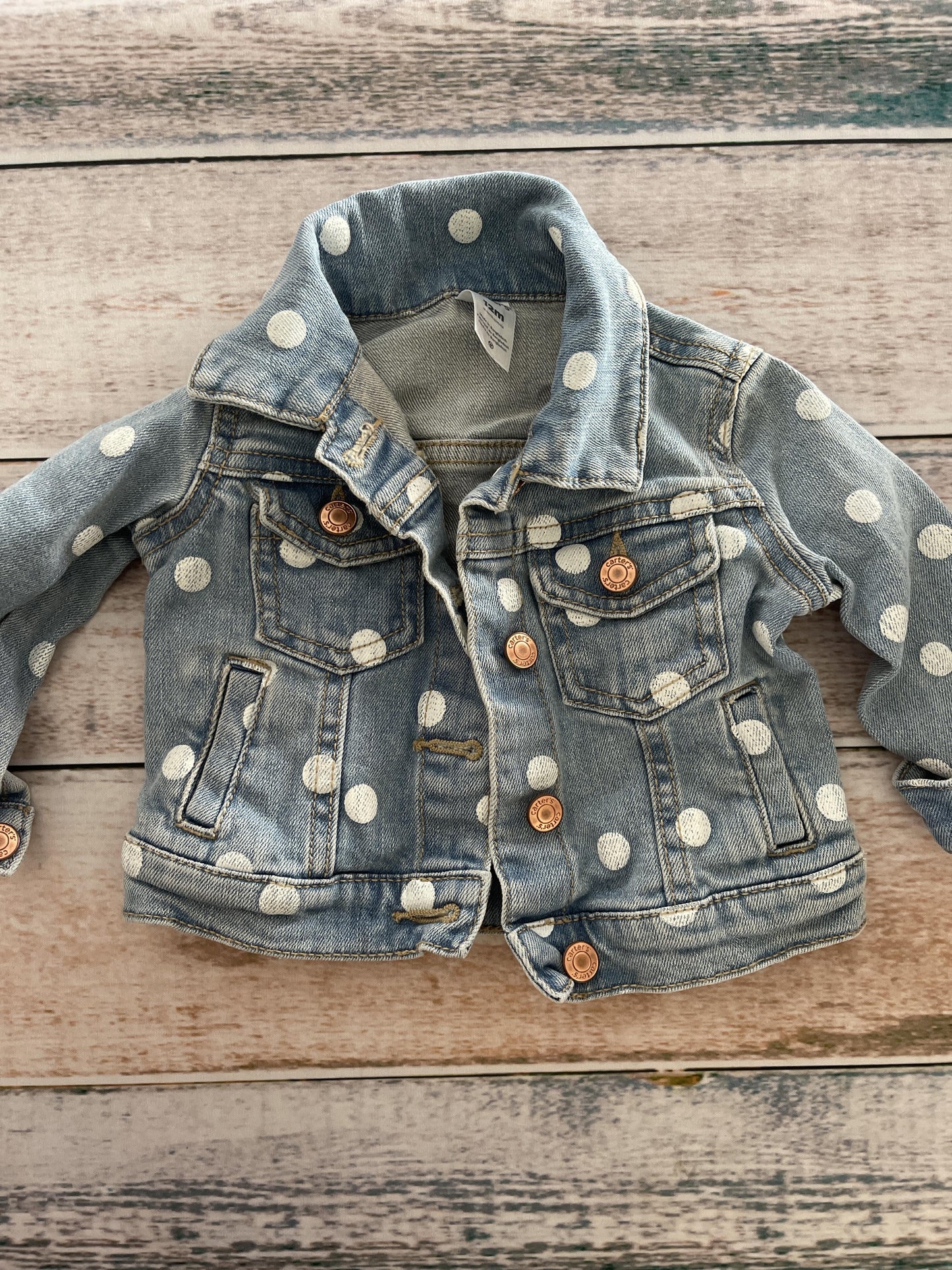 Carters Girls Denim | polka dot Jacket Size: 12 months Denim | polka dot