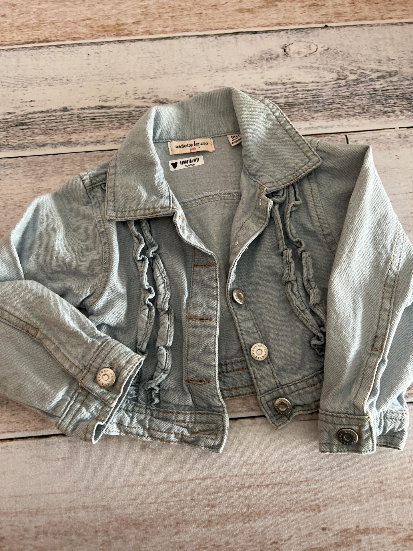 Nanette Lepore Girls Denim Jacket Size: 18 months Denim