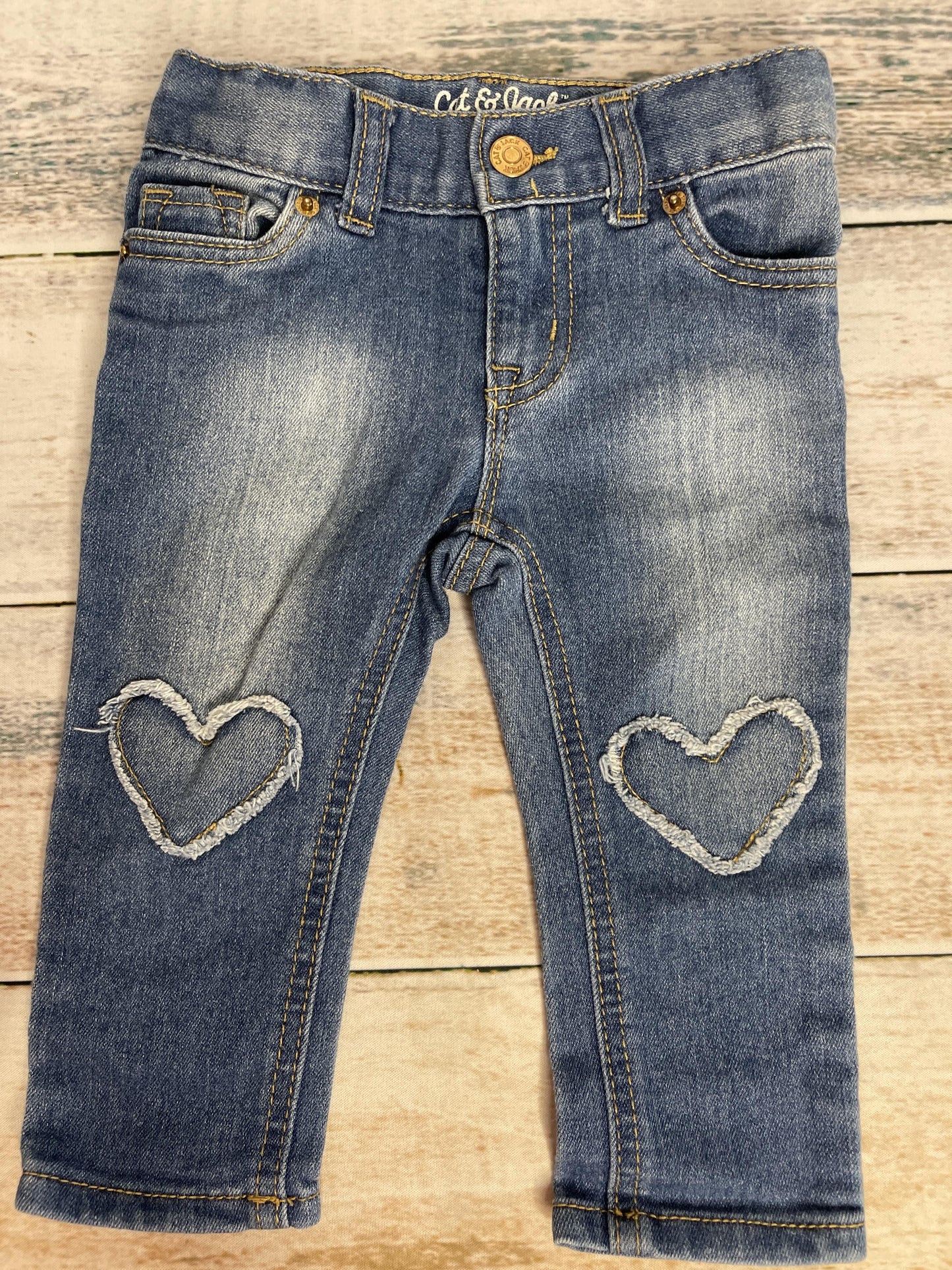 Cat & Jack Girls Denim Jeans Size: 12 months Denim