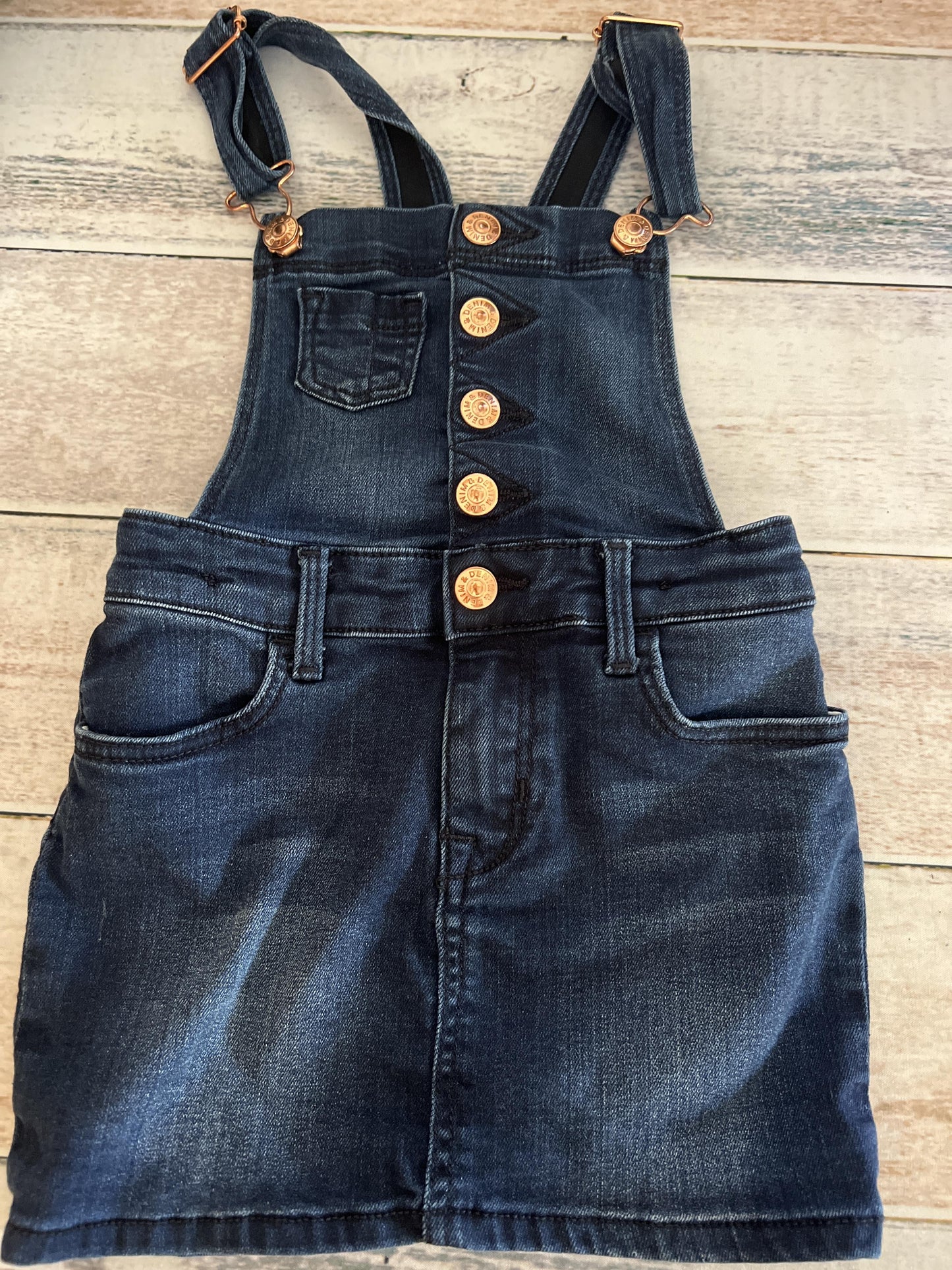 H&M Girls Denim Jumper Size: 5 Denim