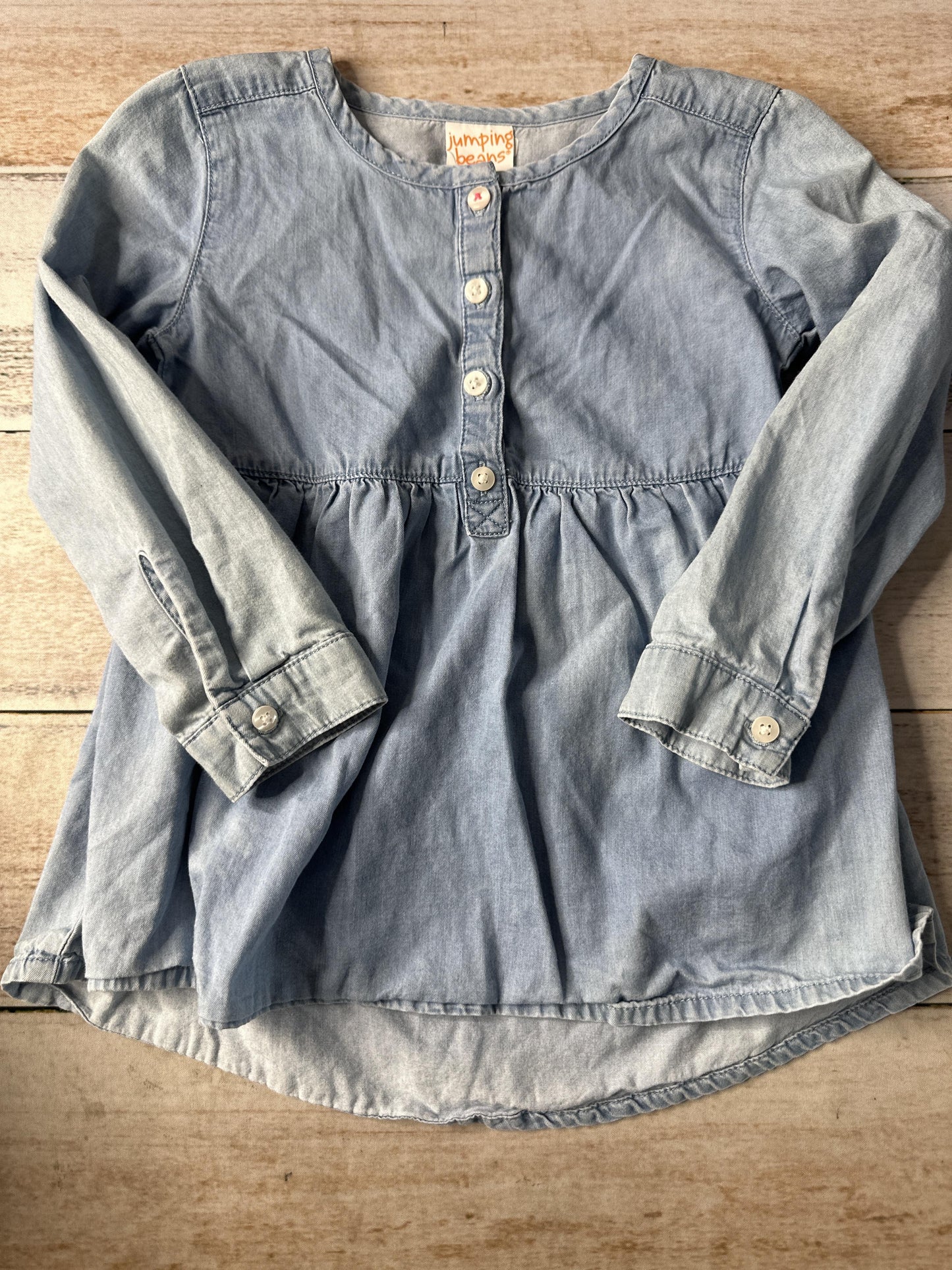 Jumping Beans Girls Denim Dress Size: 4T Denim