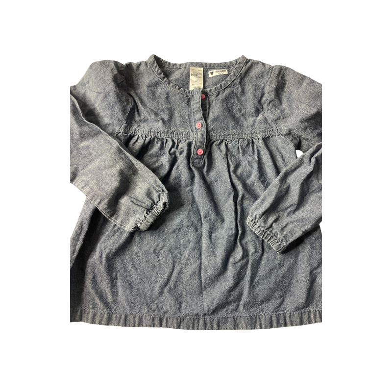 Carters Girls Denim Long Sleeve T-Shirt Size: 5T Denim