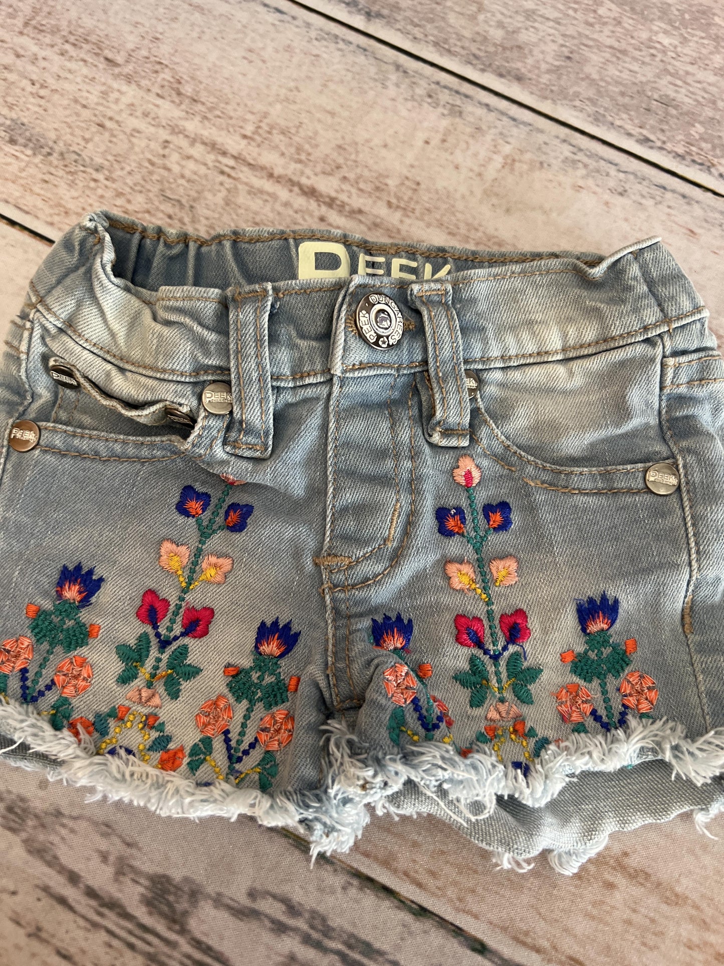 Peek Girls Denim Shorts Size: 3-6 months Denim