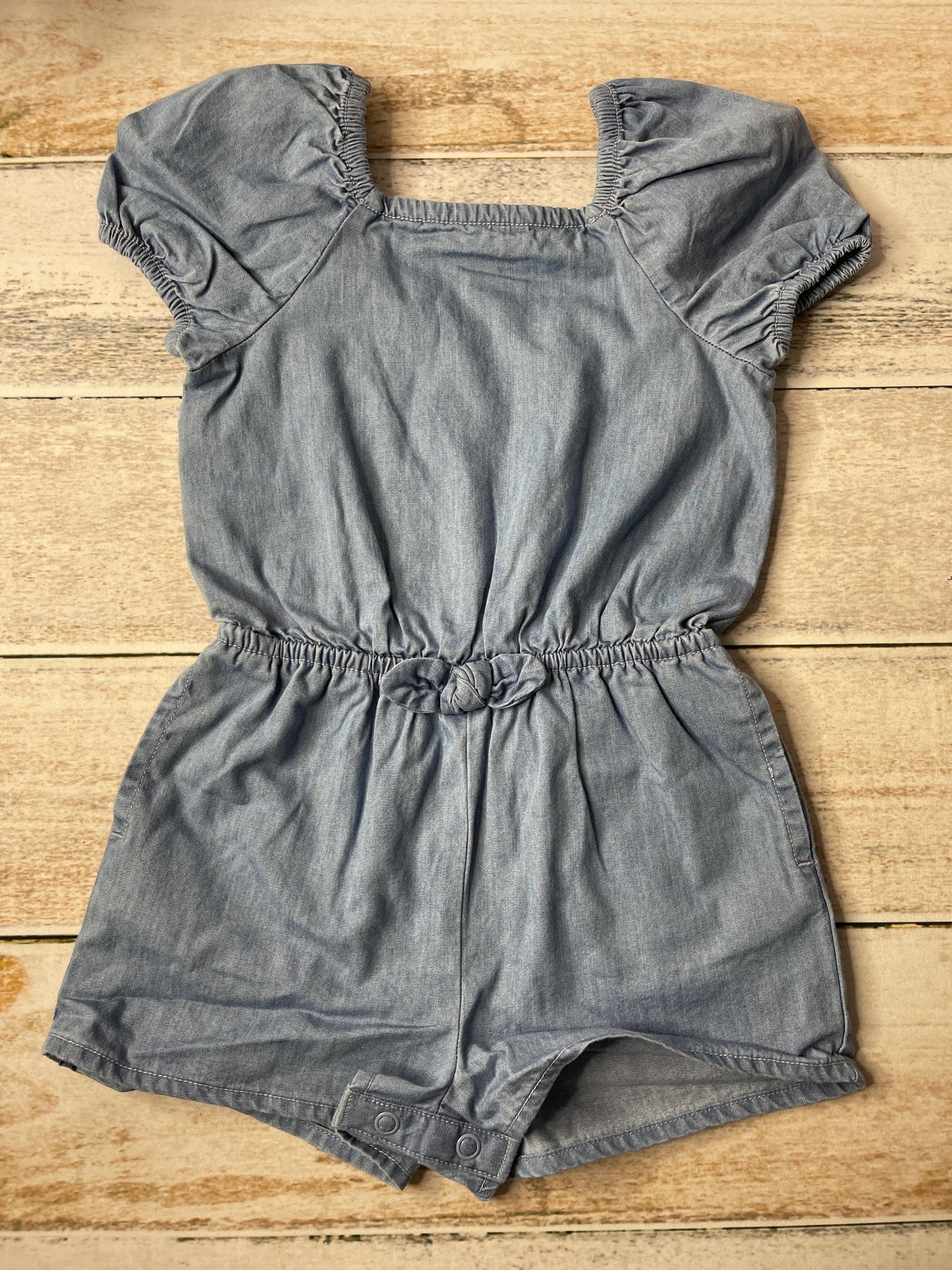 Cat & Jack Girls Denim Romper Size: 18 months Denim