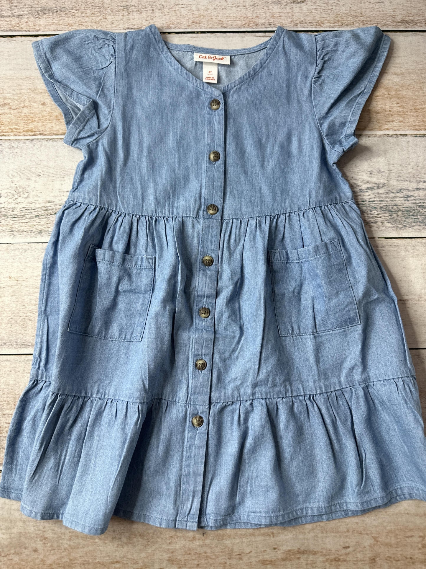 Cat & Jack Girls Denim Dress Size: 3T Denim