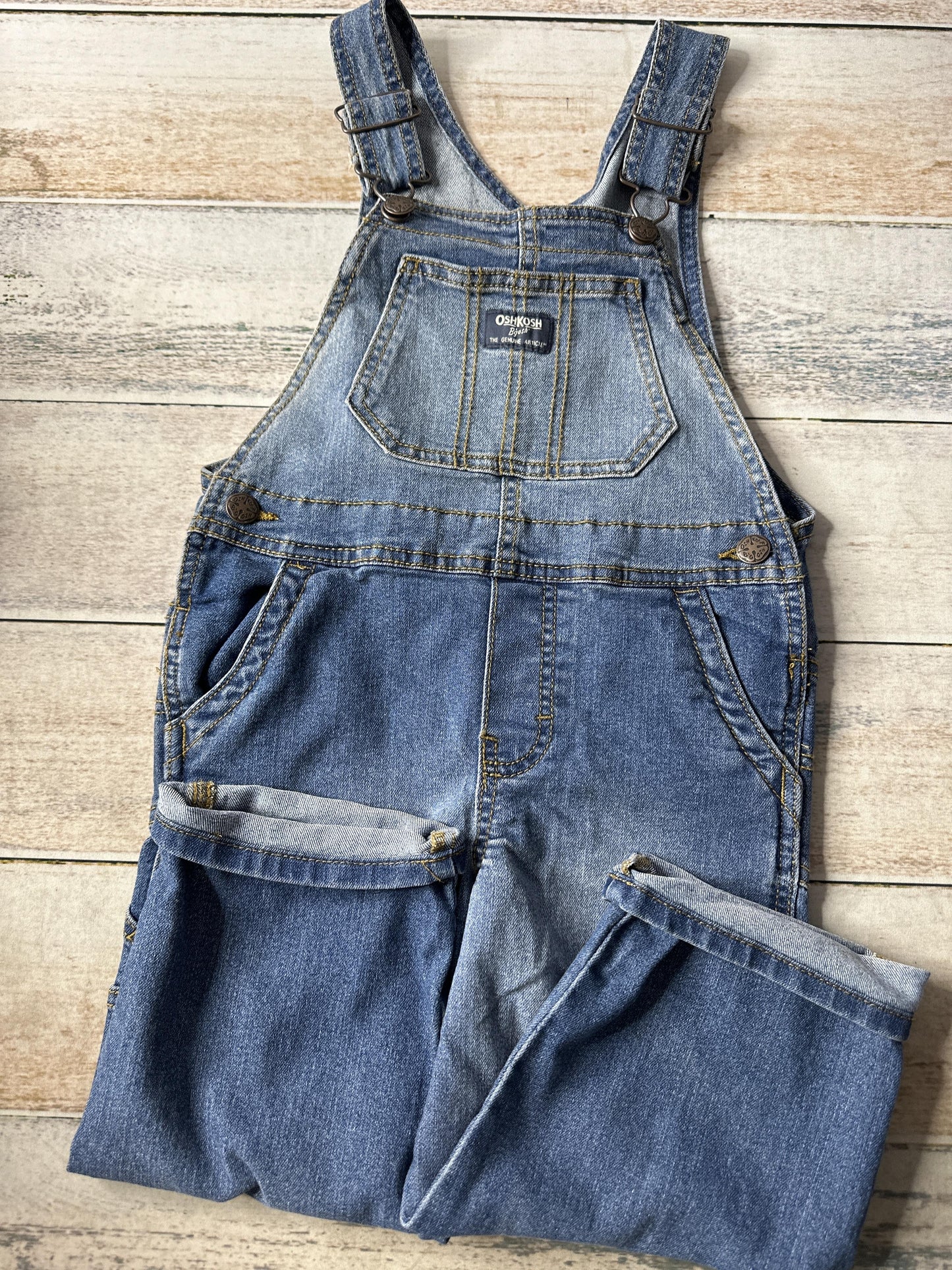 OshKosh Unisex Denim Overalls Size: 4T Denim