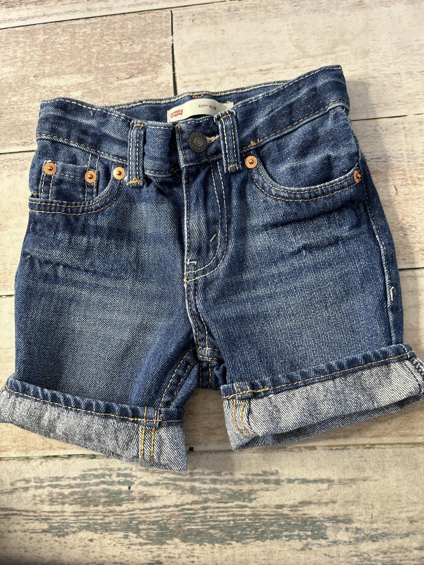 Levis Unisex Denim Shorts Size: 3T Denim