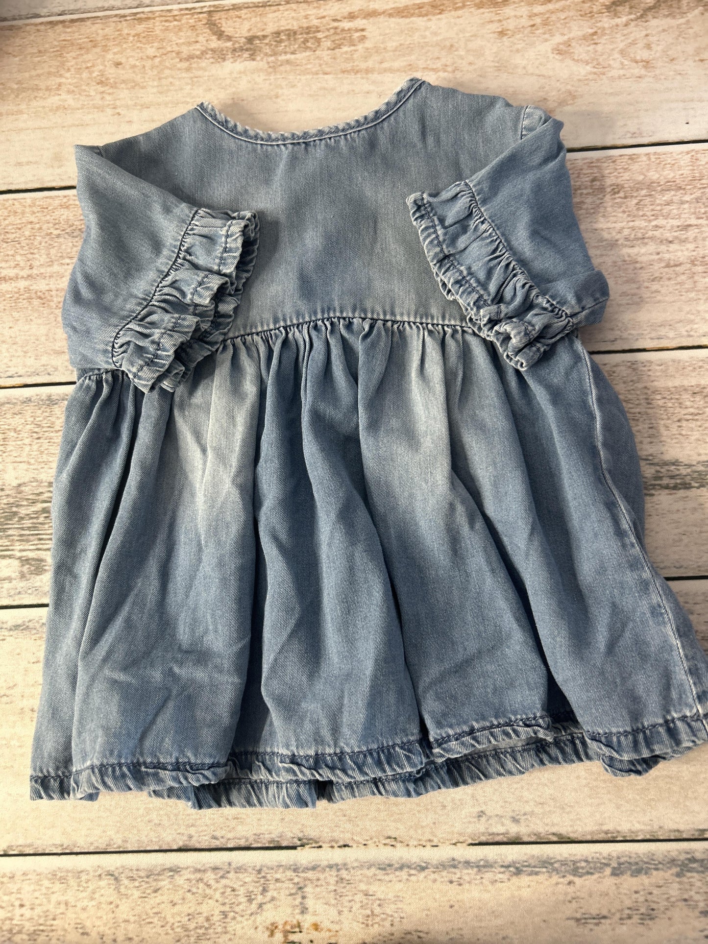 Girls Denim Dress Size: 9-12 Months Denim