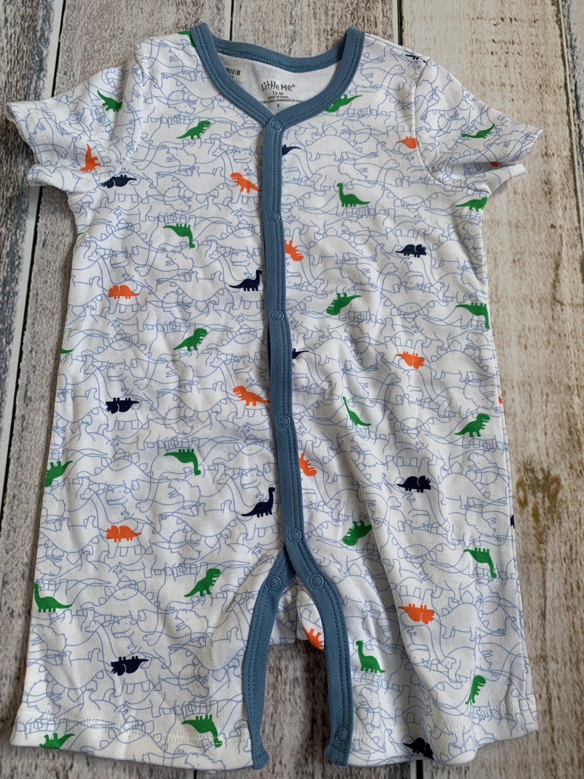 Little Me Boys Dinosaur Romper Size: 12M Dinosaur