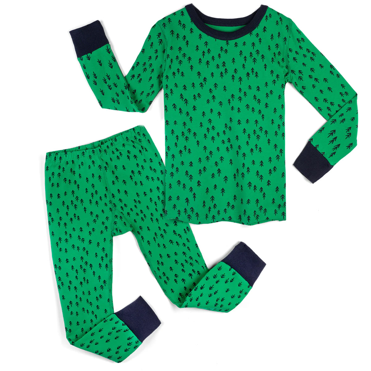 Mightly Unisex Evergreen 2-piece Pajamas Size: Adult XS-XL Evergreen