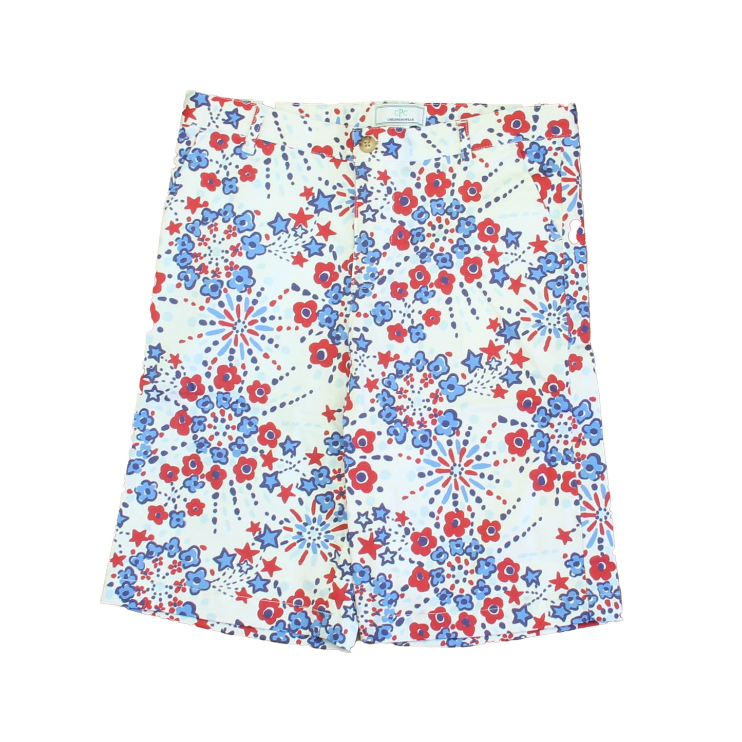 Classic Prep Boys Firecracker Floral Print Shorts Size: 6-14 Years Firecracker Floral Print