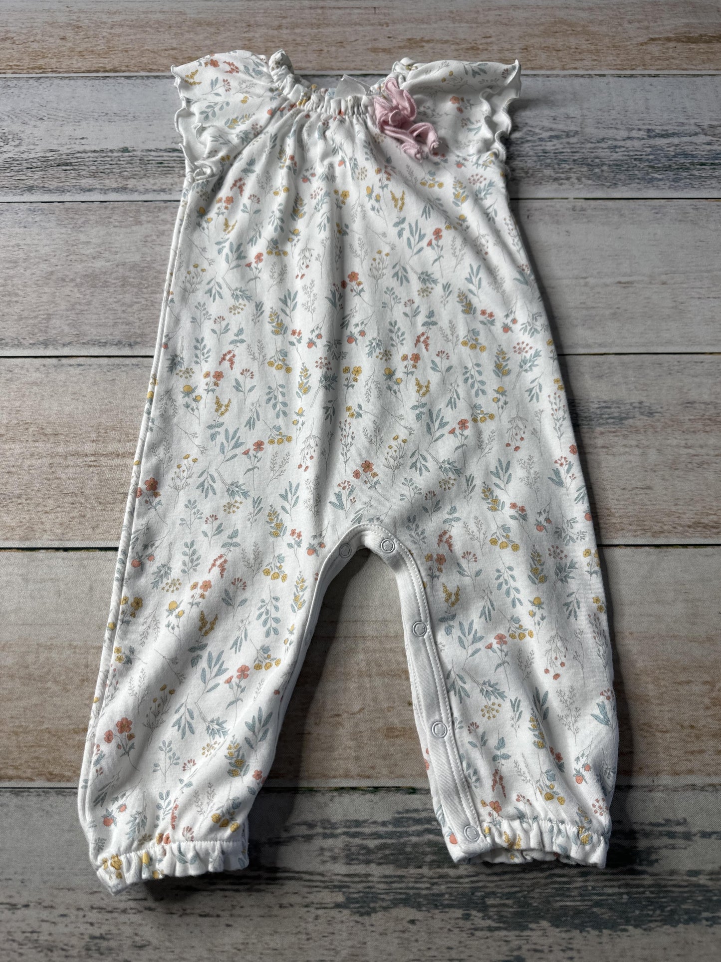 Feather Baby Girls Floral | White Romper Size: 9-12 Months Floral | White