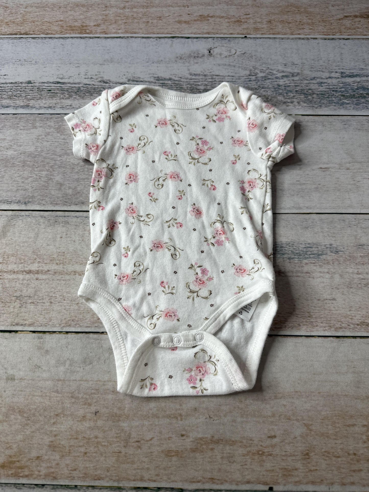 Little Me Girls Floral Onesie Size: 3 months Floral