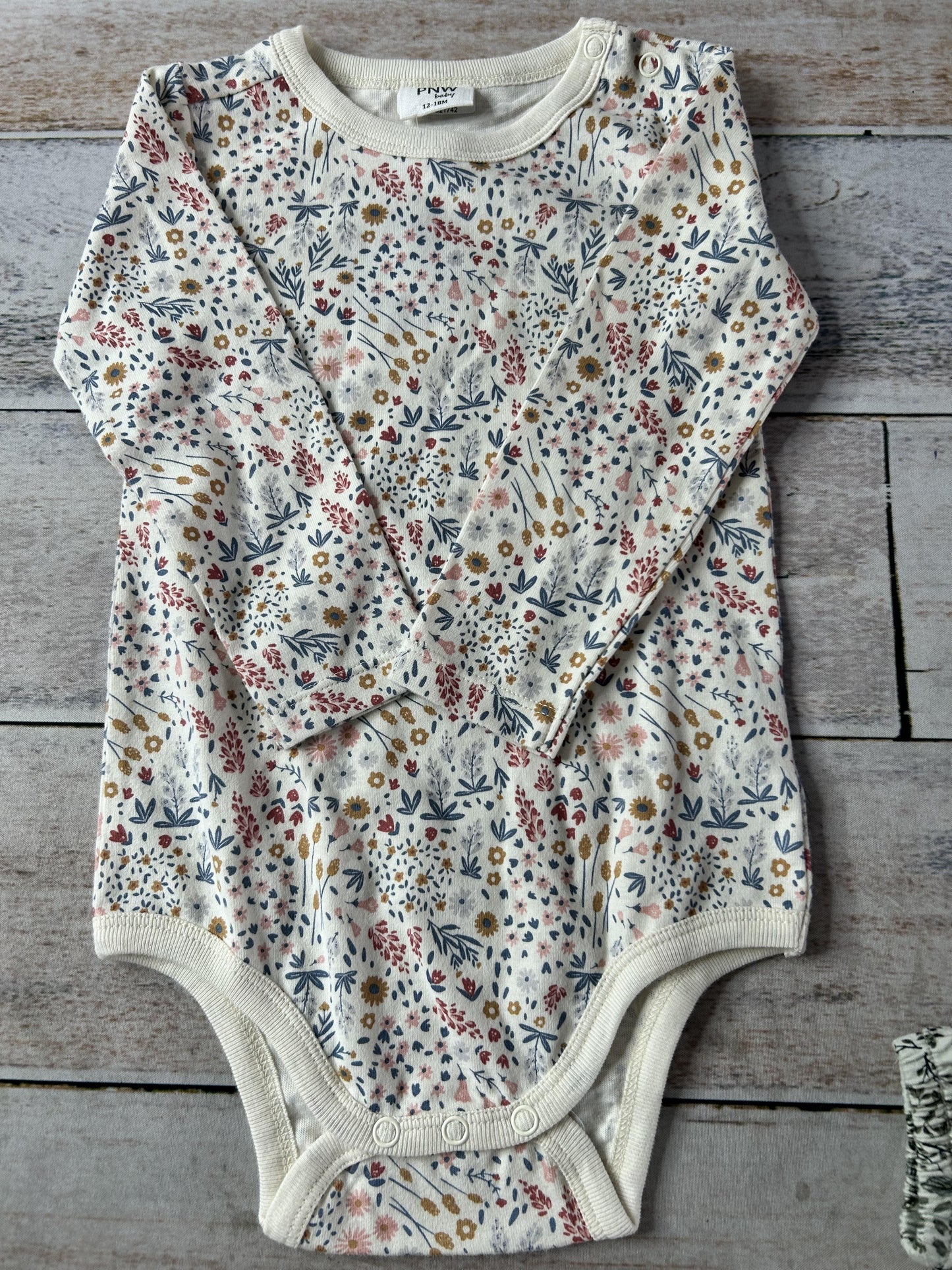 PNW Girls Floral Onesie Size: 12-18 months Floral