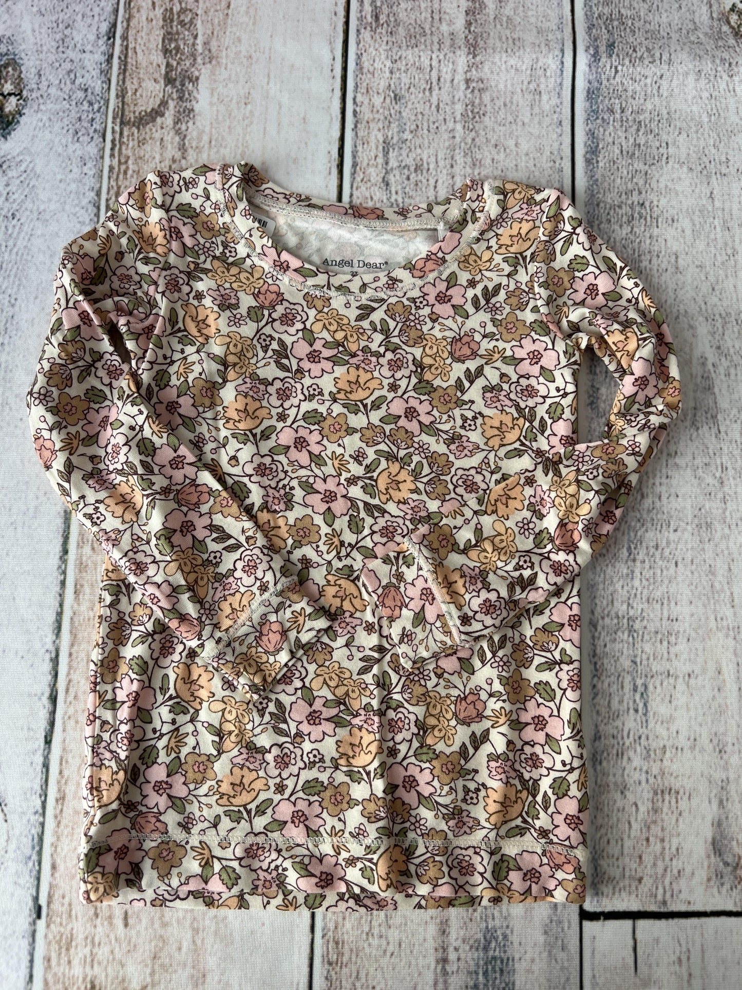 Angel Dear Girls Flowers Long Sleeve T-Shirt Size: 2T Flowers