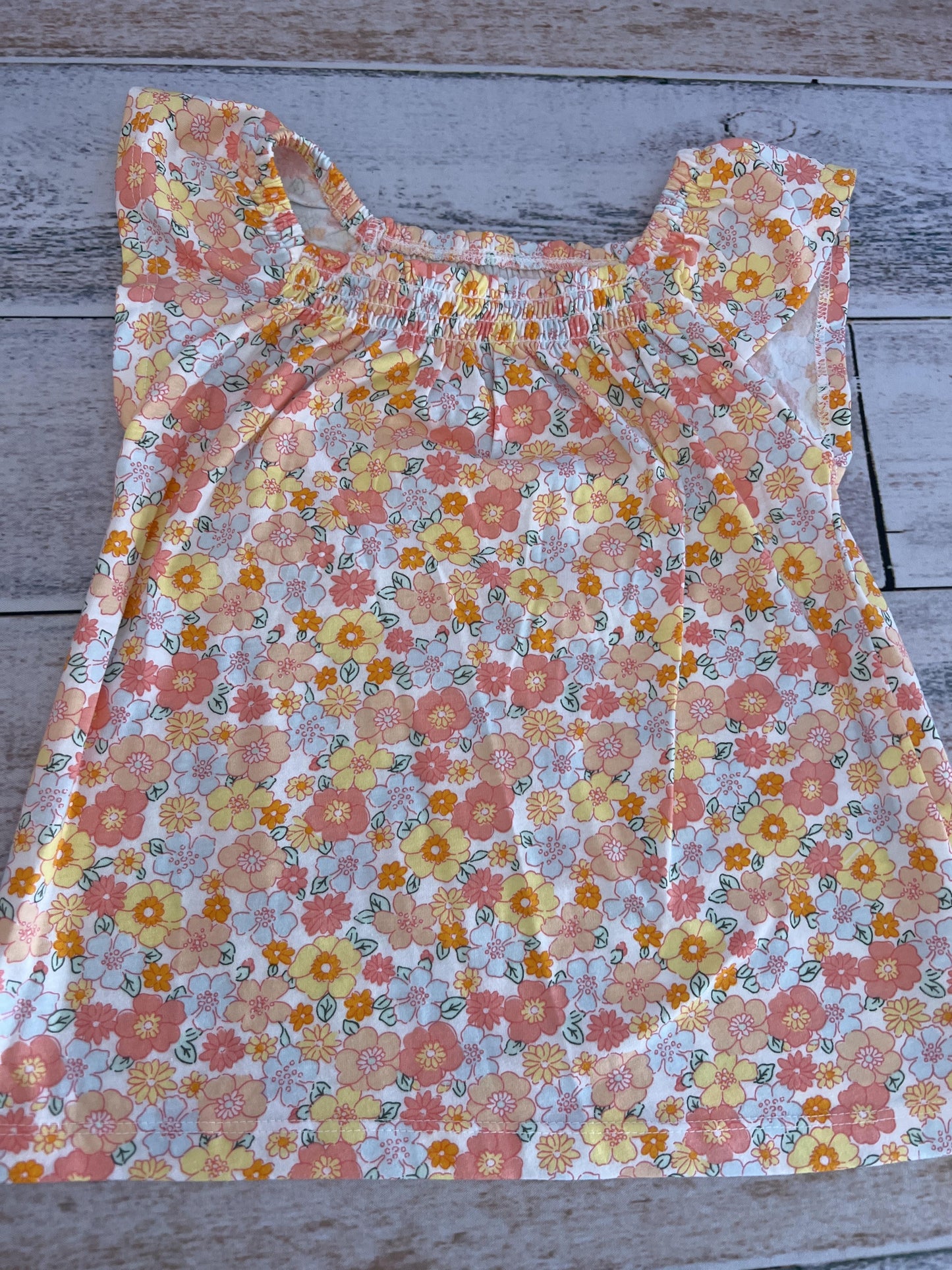 Carters Girls Flowers Shirt Size: 4T Flowers