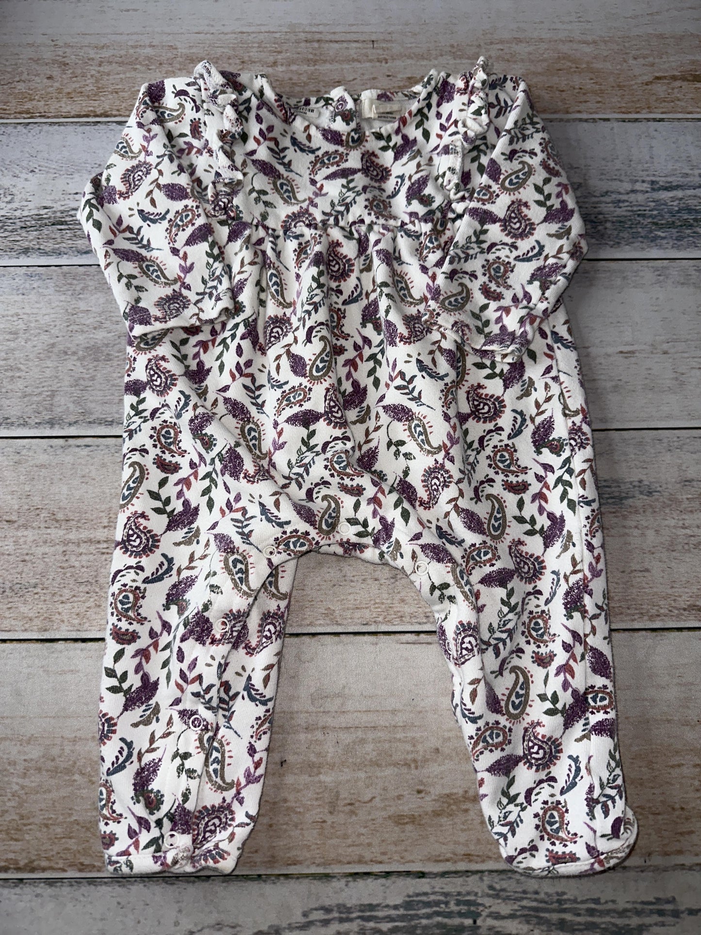 Peek Girls Flowers Long Sleeve Outfit Size: 6-12 months Flowers