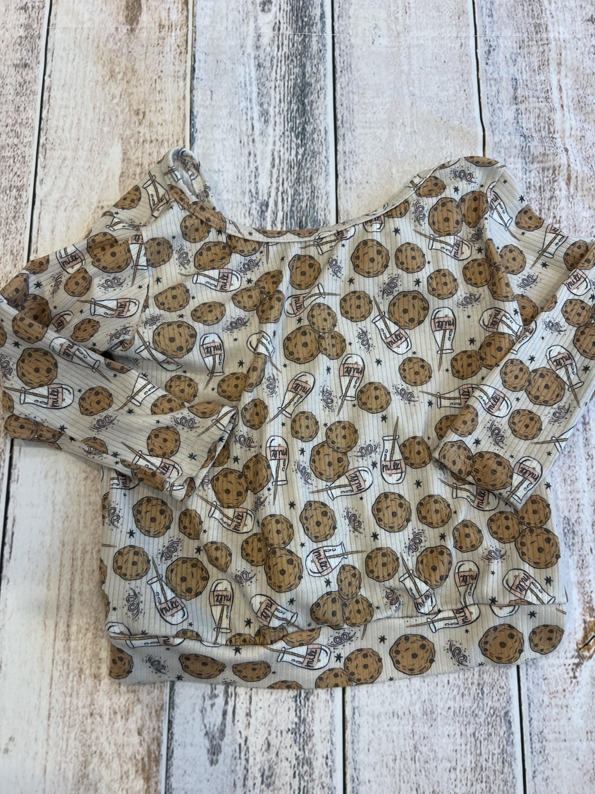 Little Lucca Love Girls Food Long Sleeve Shirt Size: 3T Food
