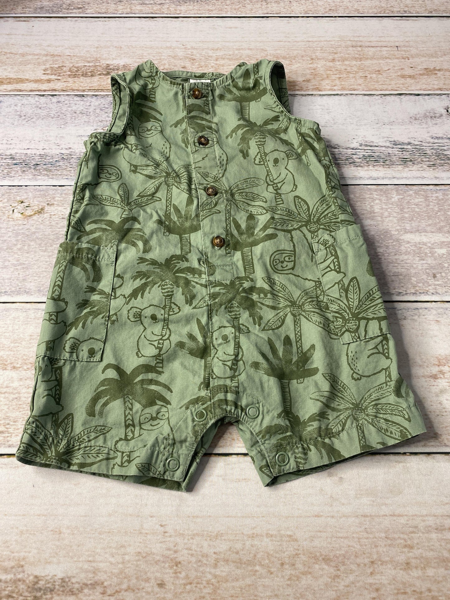 Carters Boys Forest Green | animals Romper Size: 6 months Forest Green | animals