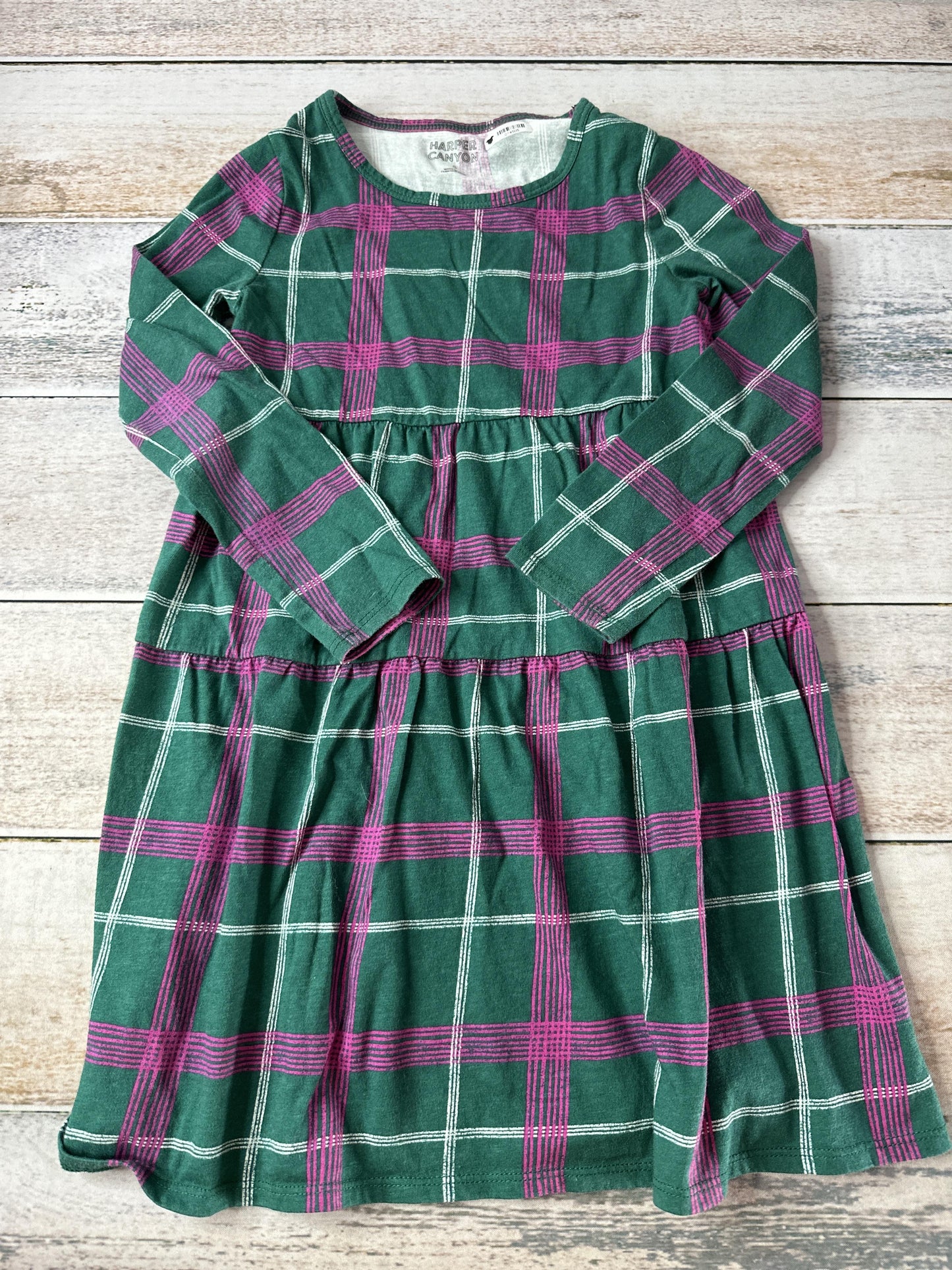Harper Canyon Girls Forest Green | Burgundy | White Dress Size: 5T Forest Green | Burgundy | White