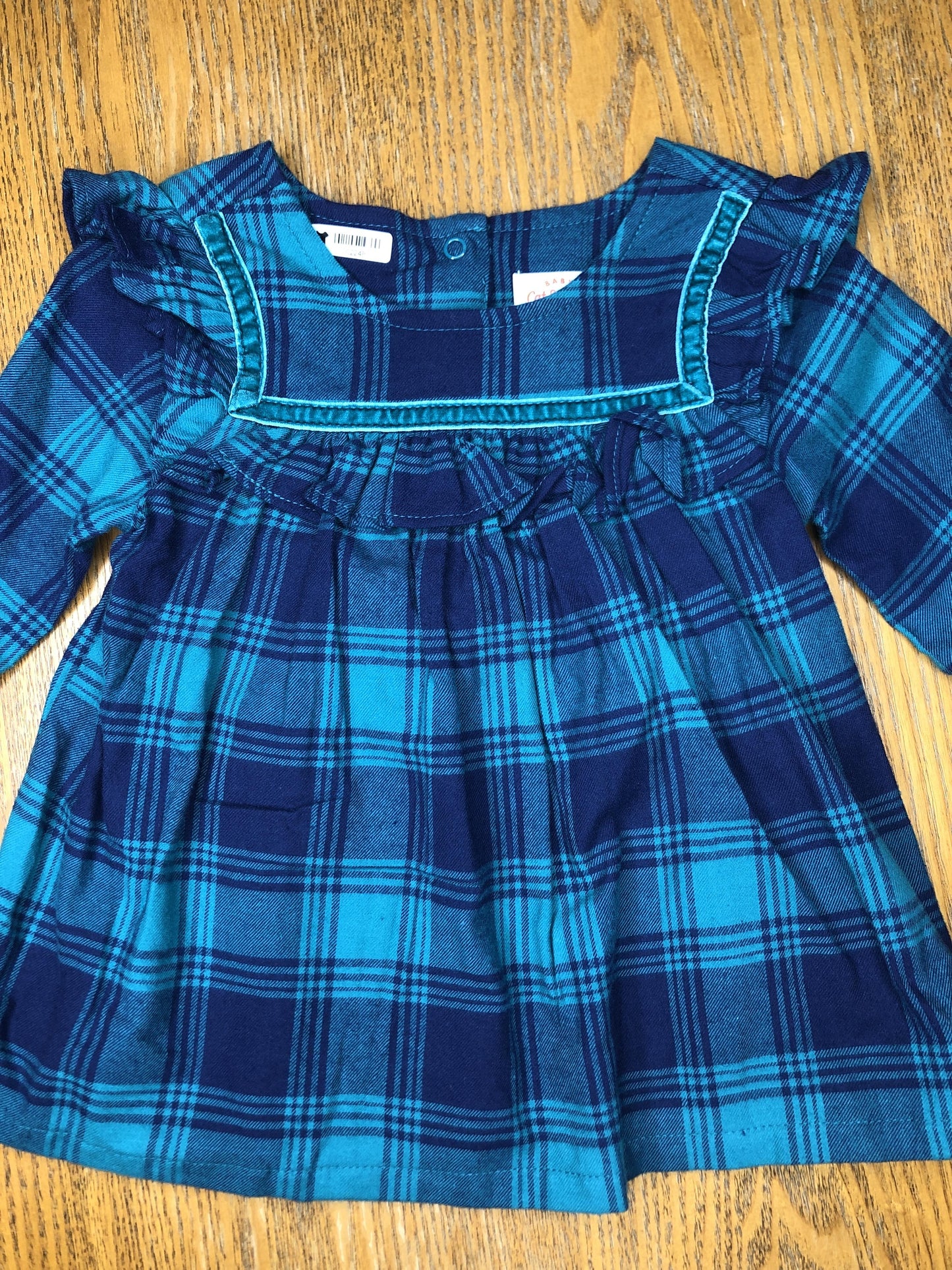 Cat & Jack Girls Forest Green | Navy Blue Dress Size: 3-6 months Forest Green | Navy Blue