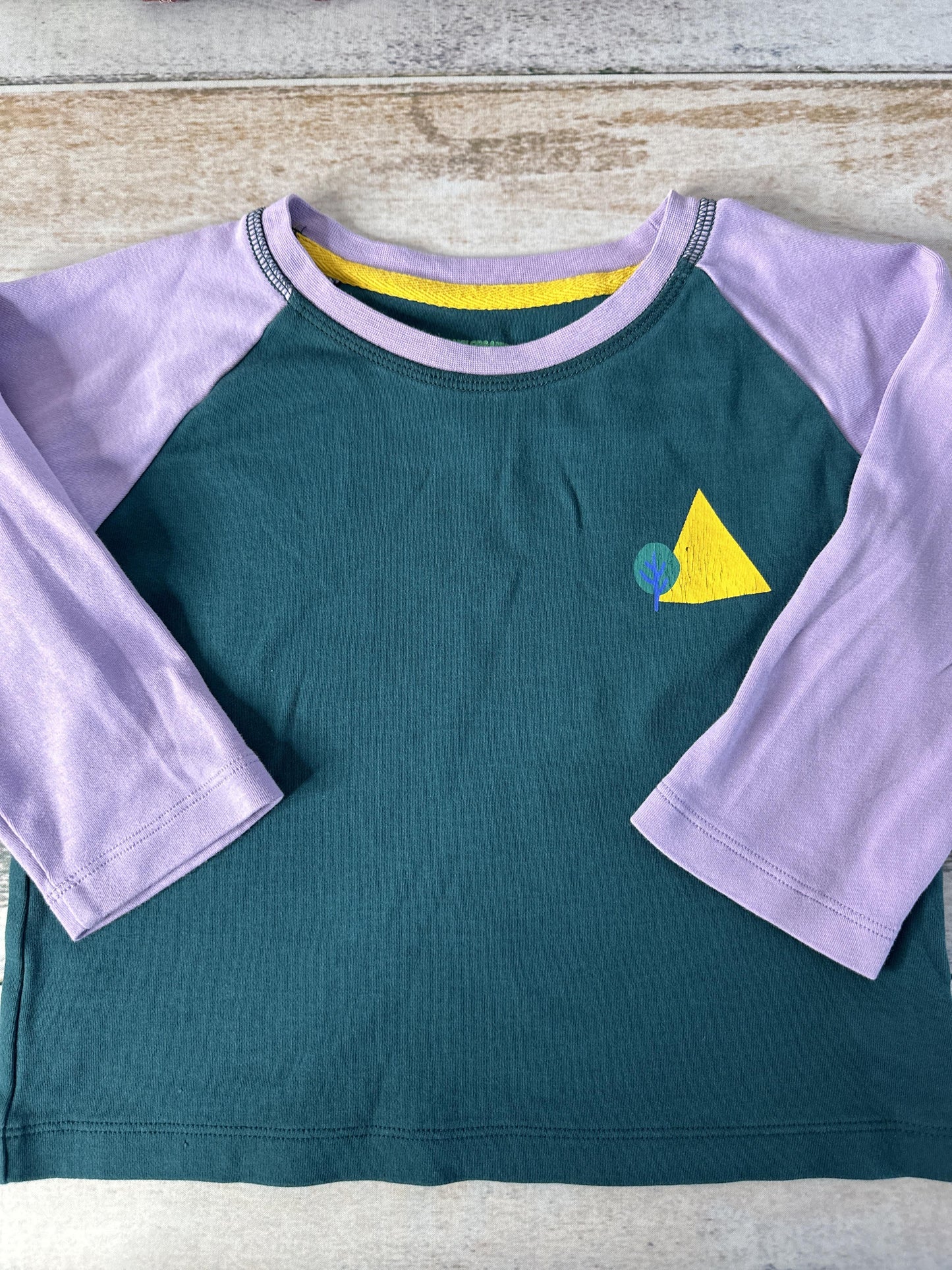 Crann Organic Unisex Forest Green | purple Long Sleeve T-Shirt Size: 4T Forest Green | purple