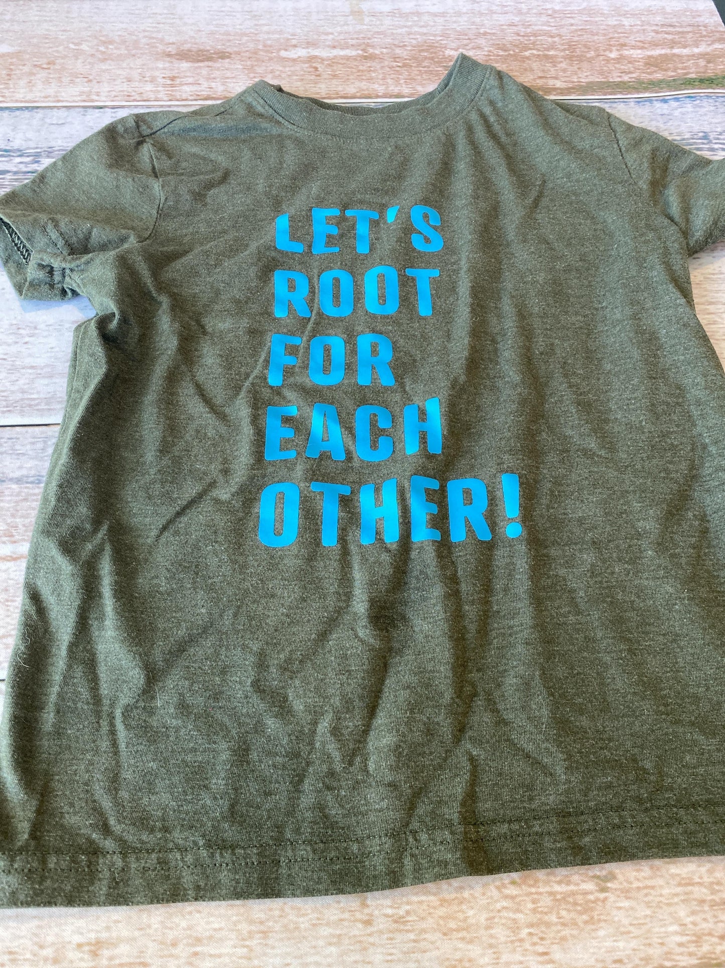 Cat & Jack Boys Forest Green | Text T-Shirt Size: 4-5 Years Forest Green | Text