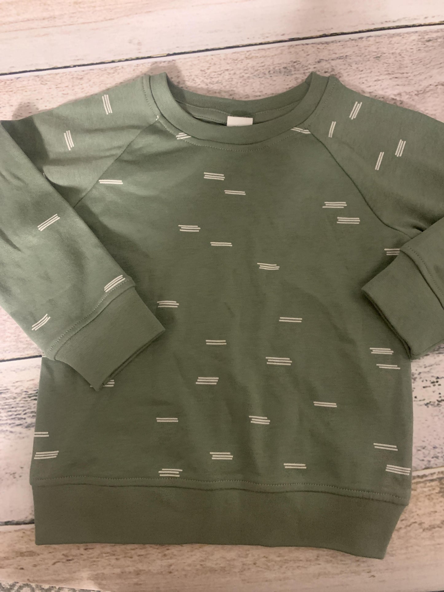 Colored Organics Boys Forest Green | White | Pattern Sweater Size: 18-24 months Forest Green | White | Pattern