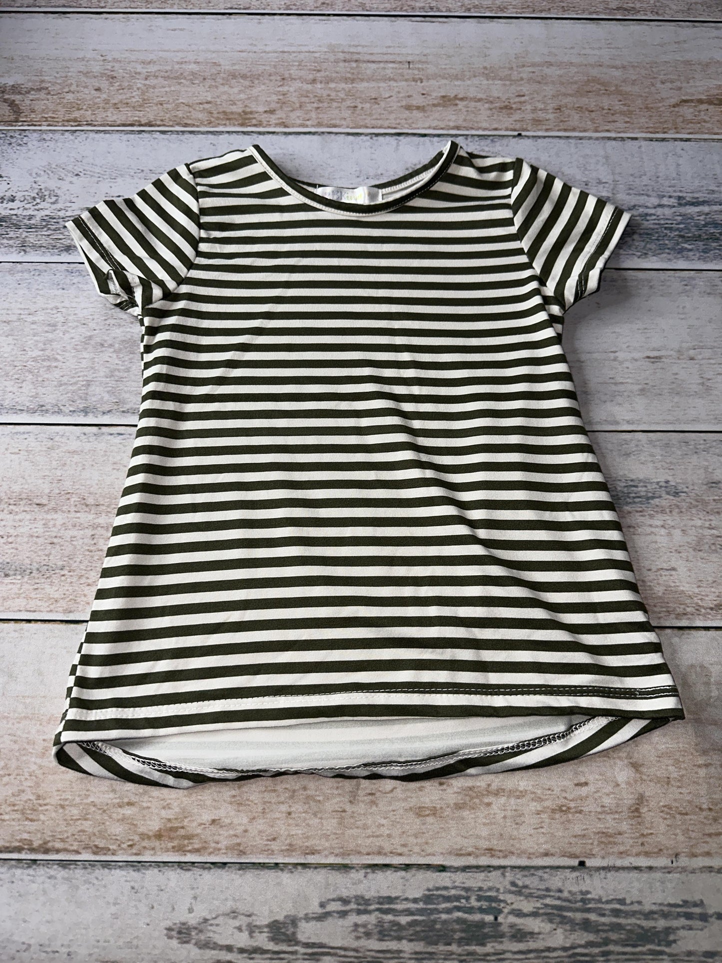 BKind Girls Forest Green | White | Stripe T-Shirt Size: 4T Forest Green | White | Stripe