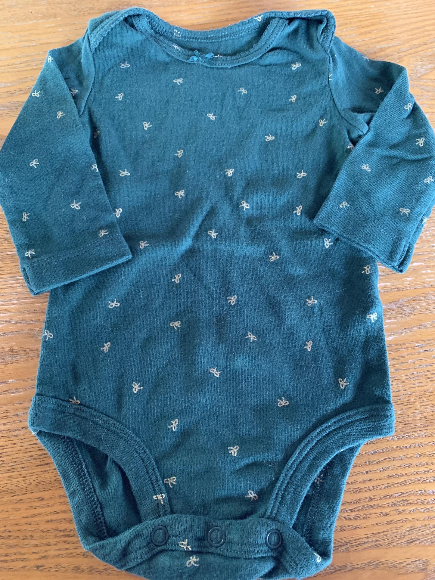 Carters Girls Forest Green Onesie Size: 6 months Forest Green