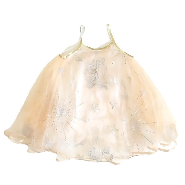 Mariposa Girls Gold | Silver Unicorns Dress Size: 5T Gold | Silver Unicorns